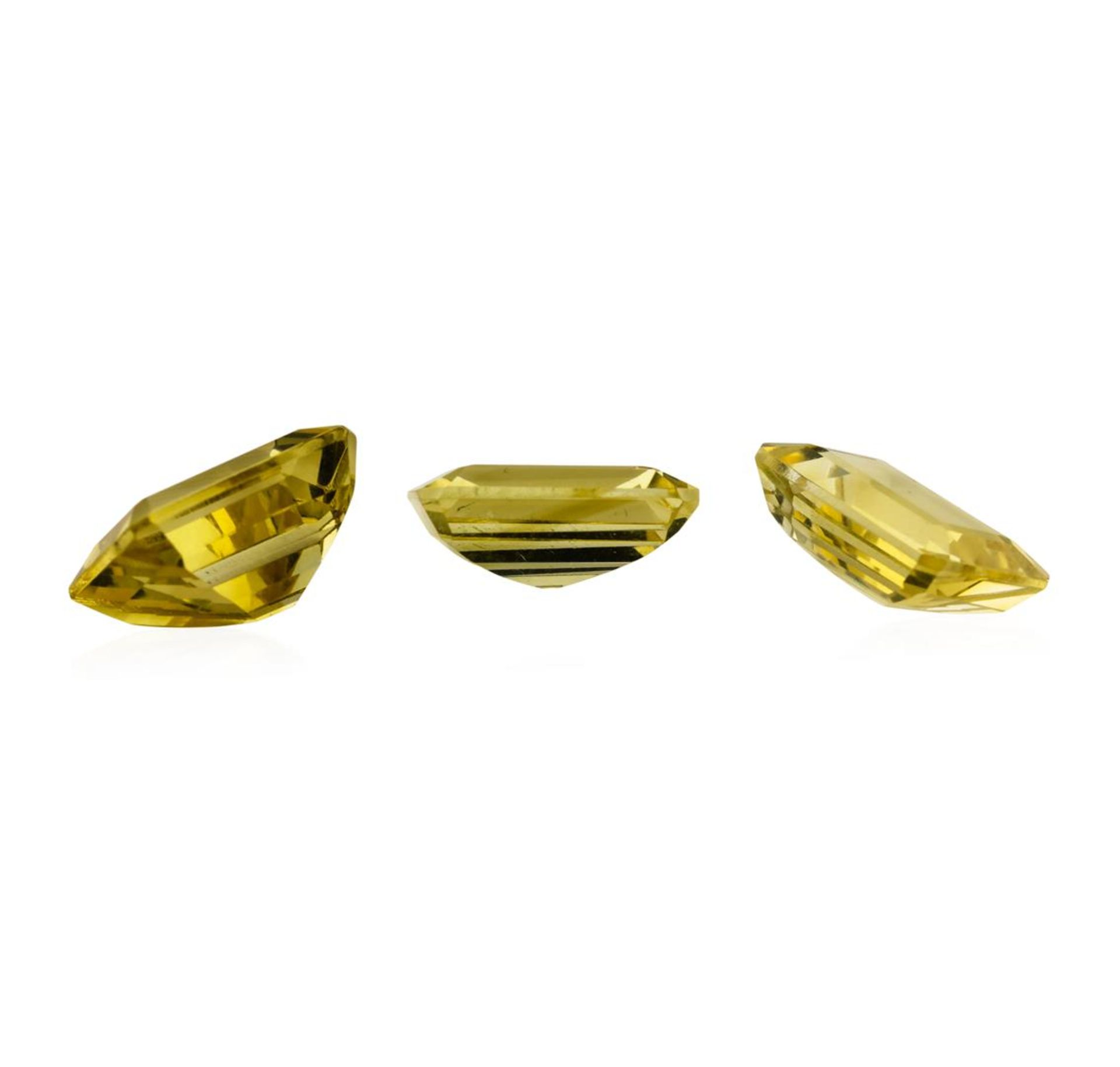 20.63 ctw.Natural Emerald Cut Citrine Quartz Parcel of Three - Image 2 of 3