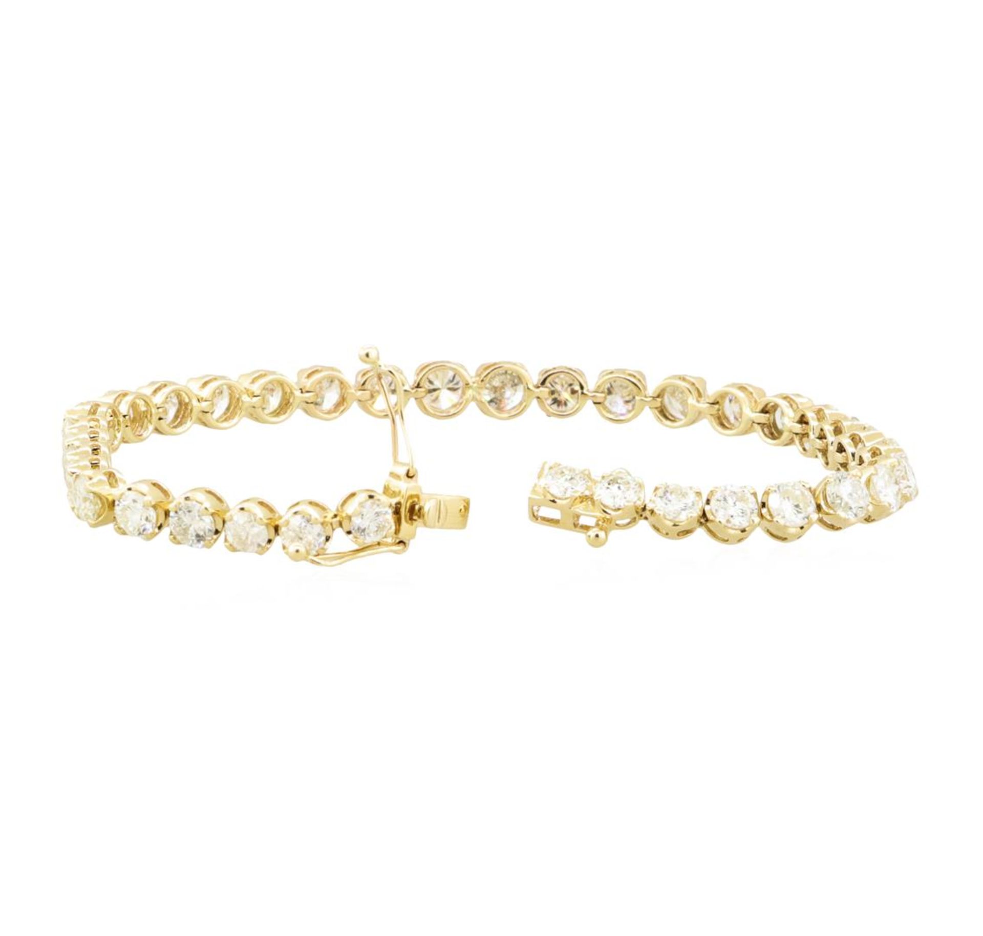 11.19 ctw Diamond Tennis Bracelet - 14KT Yellow Gold - Image 3 of 3