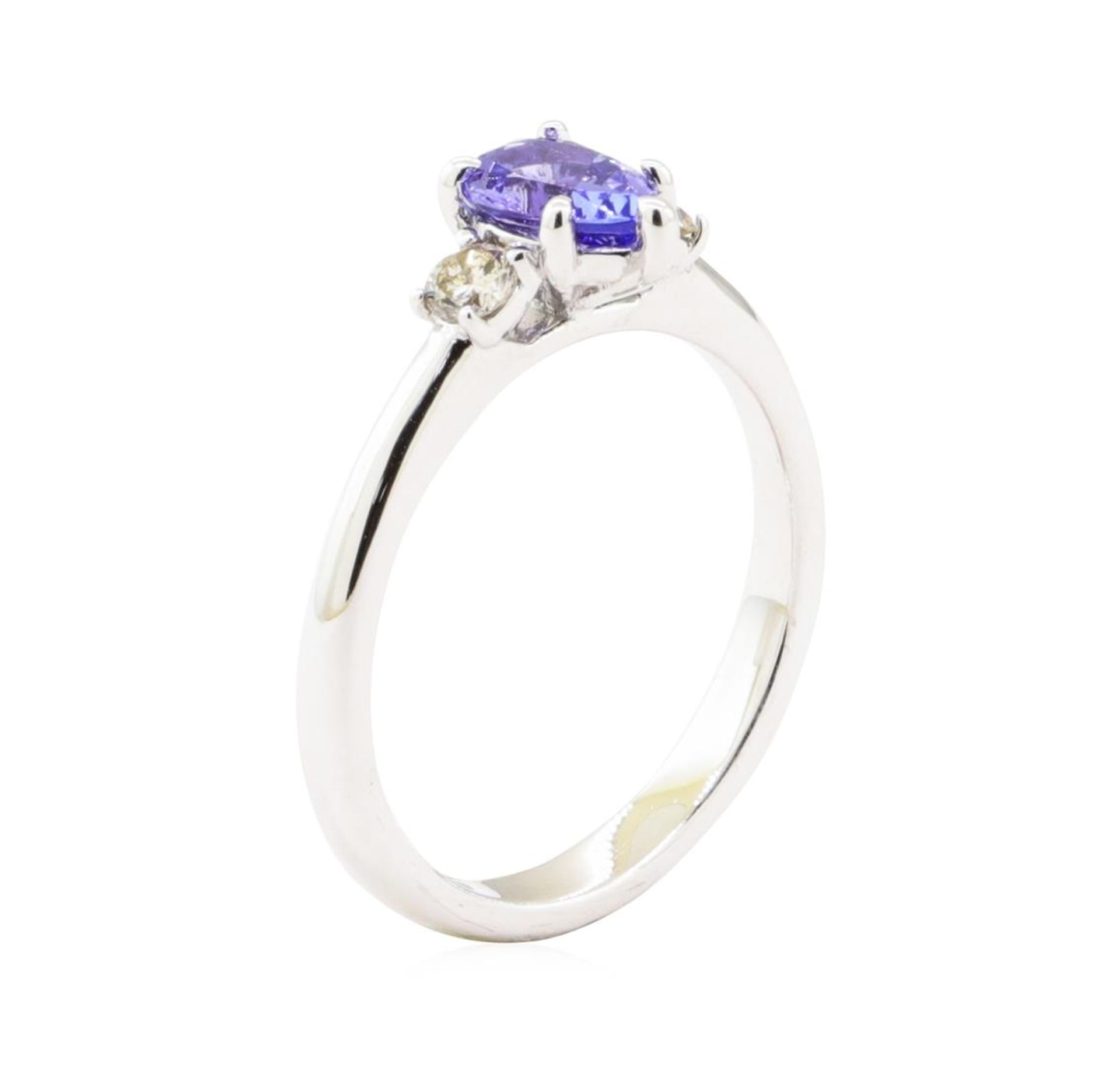 0.79 ctw Tanzanite and Diamond Ring - 14KT White Gold - Image 4 of 4