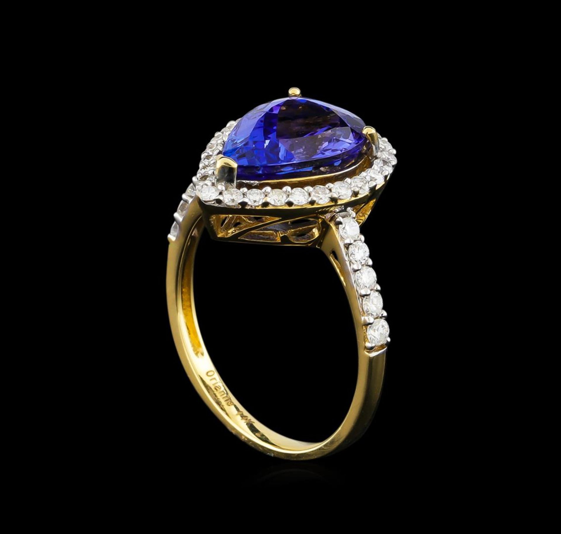 14KT Yellow Gold 2.80 ctw Tanzanite and Diamond Ring - Image 4 of 5