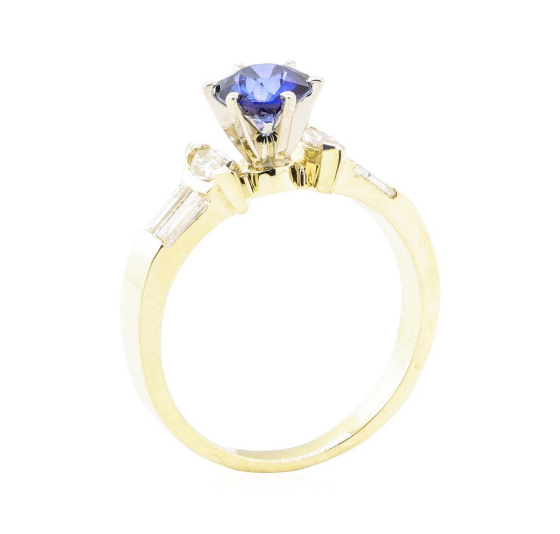 1.39 ctw Sapphire and Diamond Ring - 14KT Yellow Gold - Image 4 of 4