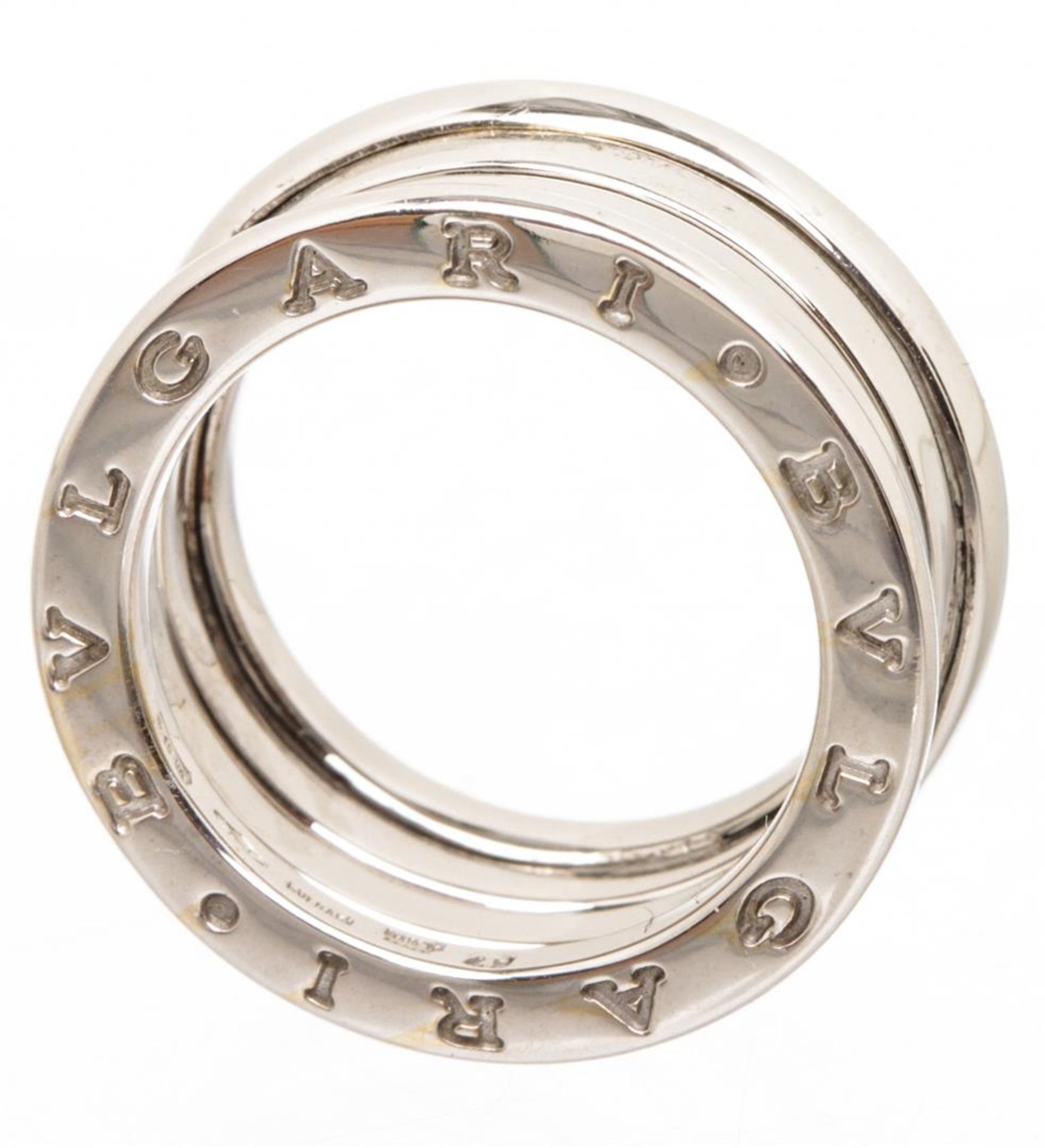 Bvlgari 18K White Gold B.zero1 Double Ring 48 - Image 3 of 6