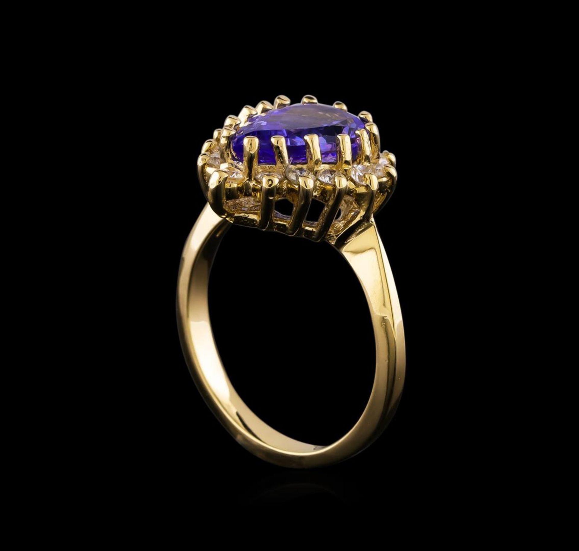 2.68 ctw Tanzanite and Diamond Ring - 14KT Yellow Gold - Image 4 of 4