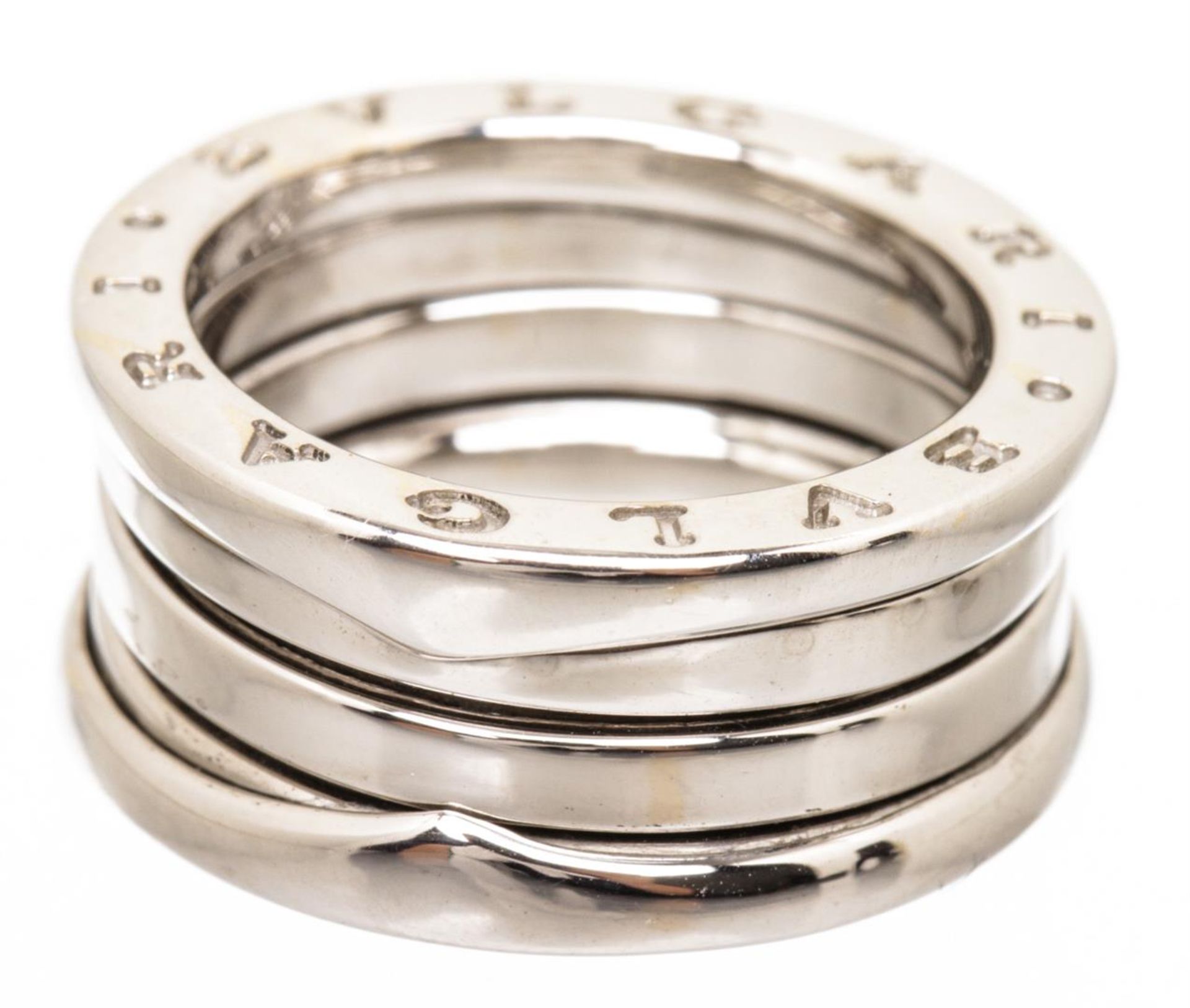 Bvlgari 18K White Gold B.zero1 Double Ring 48