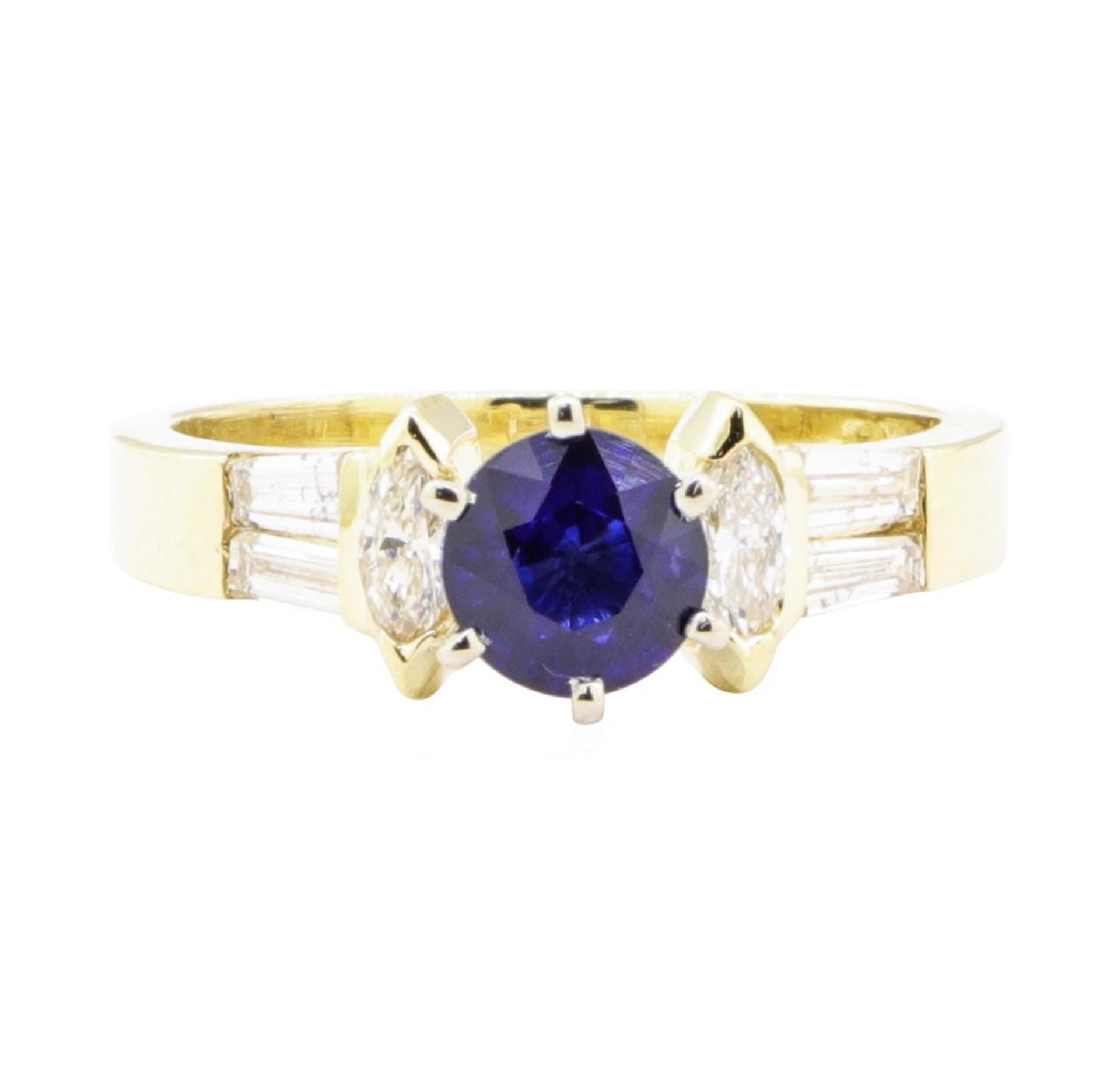 1.39 ctw Sapphire and Diamond Ring - 14KT Yellow Gold - Image 2 of 4