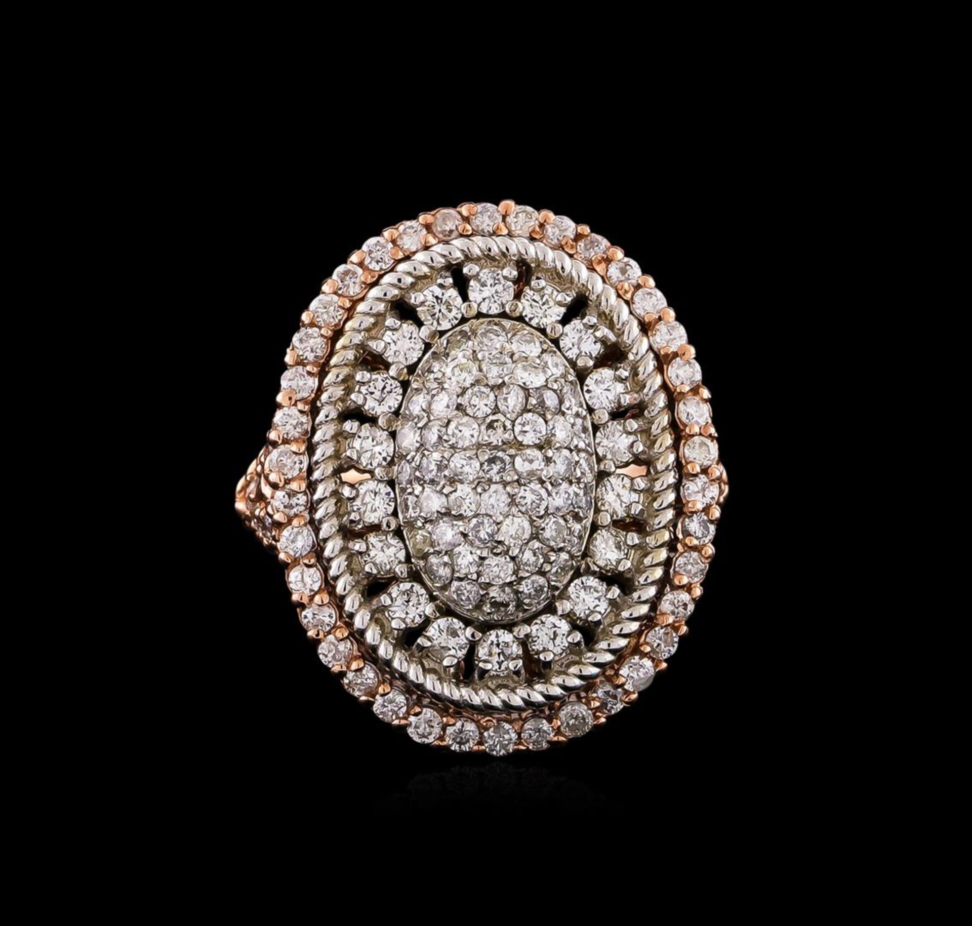 14KT Rose Gold 1.43 ctw Diamond Ring - Image 2 of 5