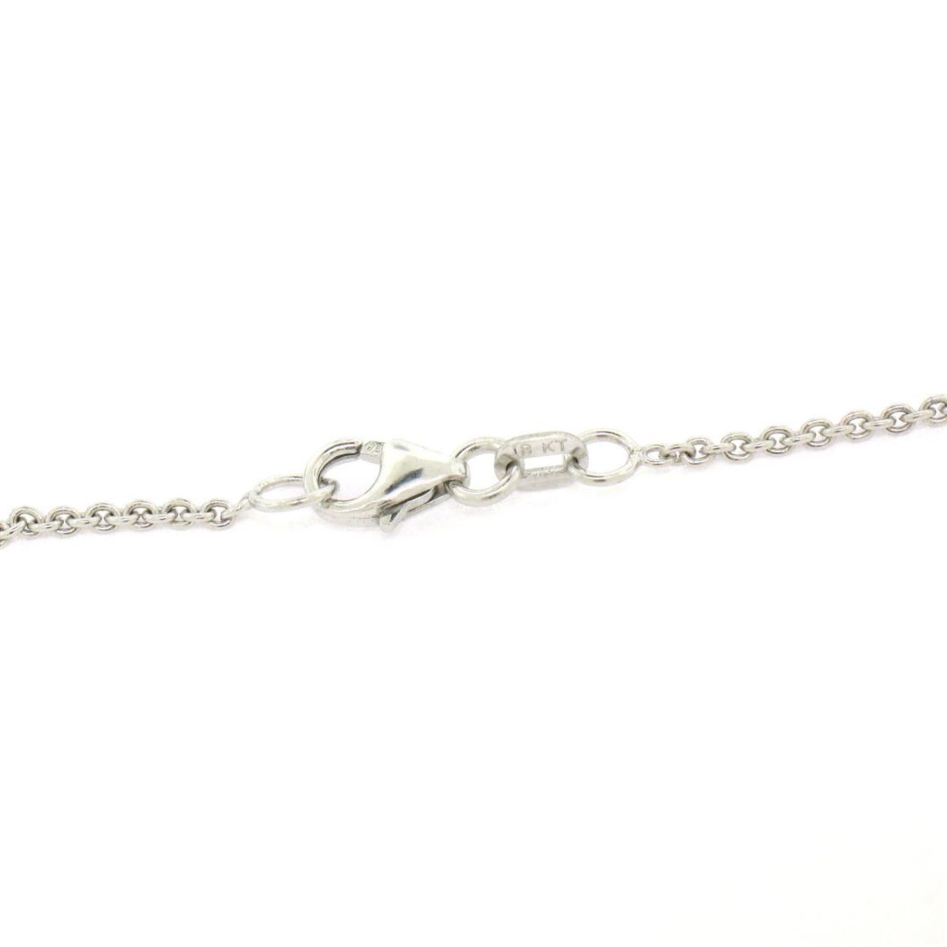 18K White Gold 16" 1.37 ctw GIA Pink Sapphire & Diamond Pendant Necklace - Image 8 of 9