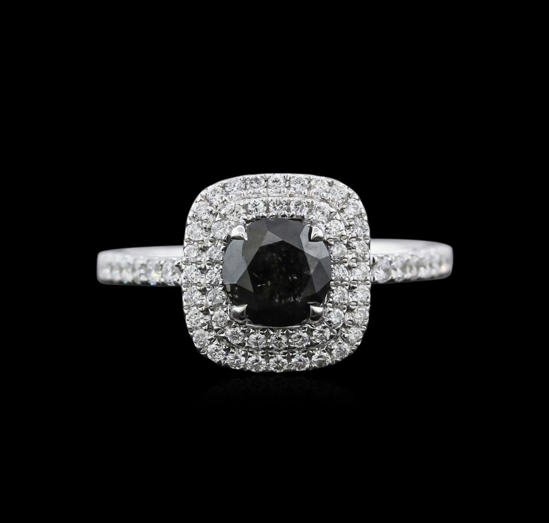 1.23 ctw Black Diamond Ring - 14KT White Gold - Image 2 of 4
