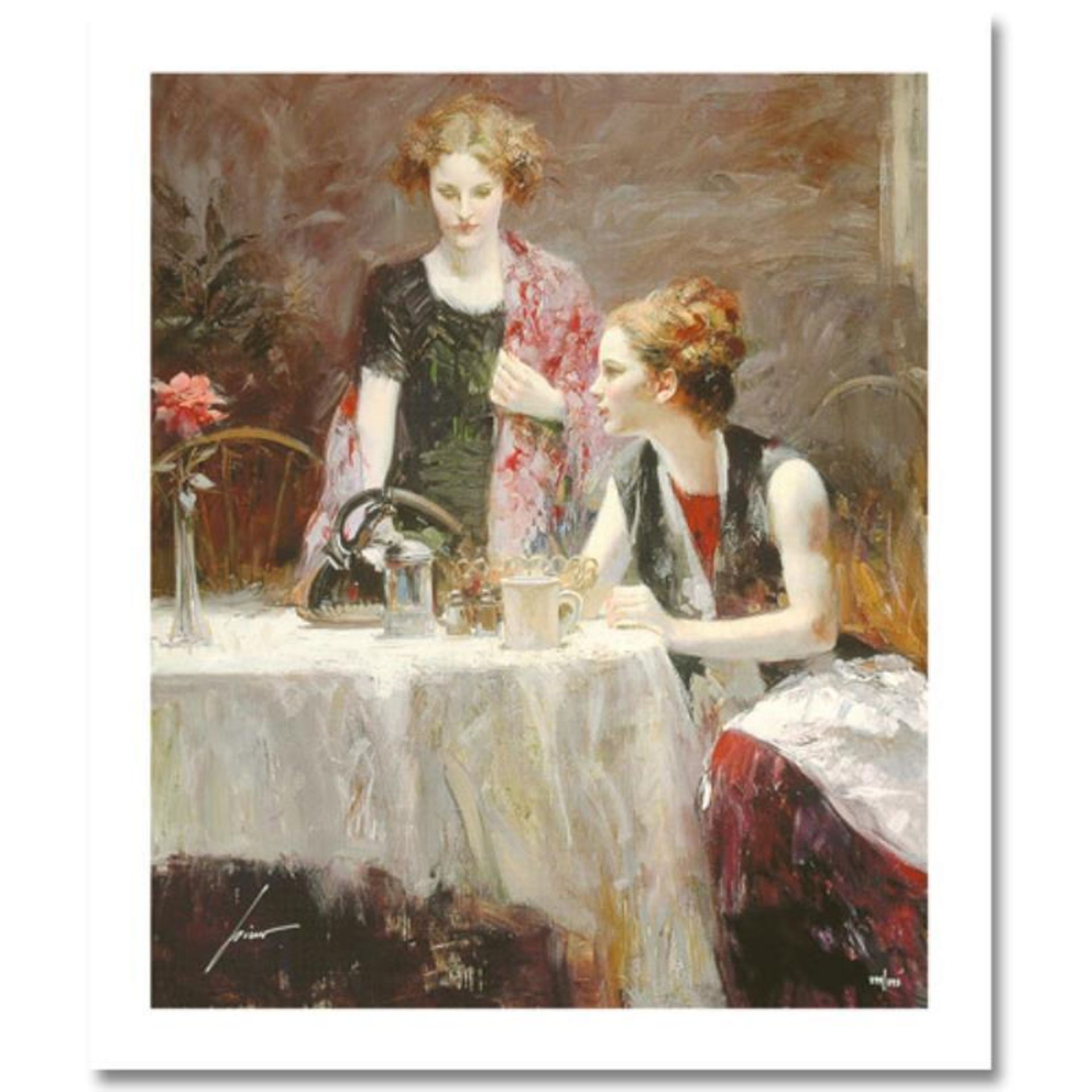 Pino (1939-2010) "After Dinner" Limited Edition Giclee. Numbered and Hand Signed