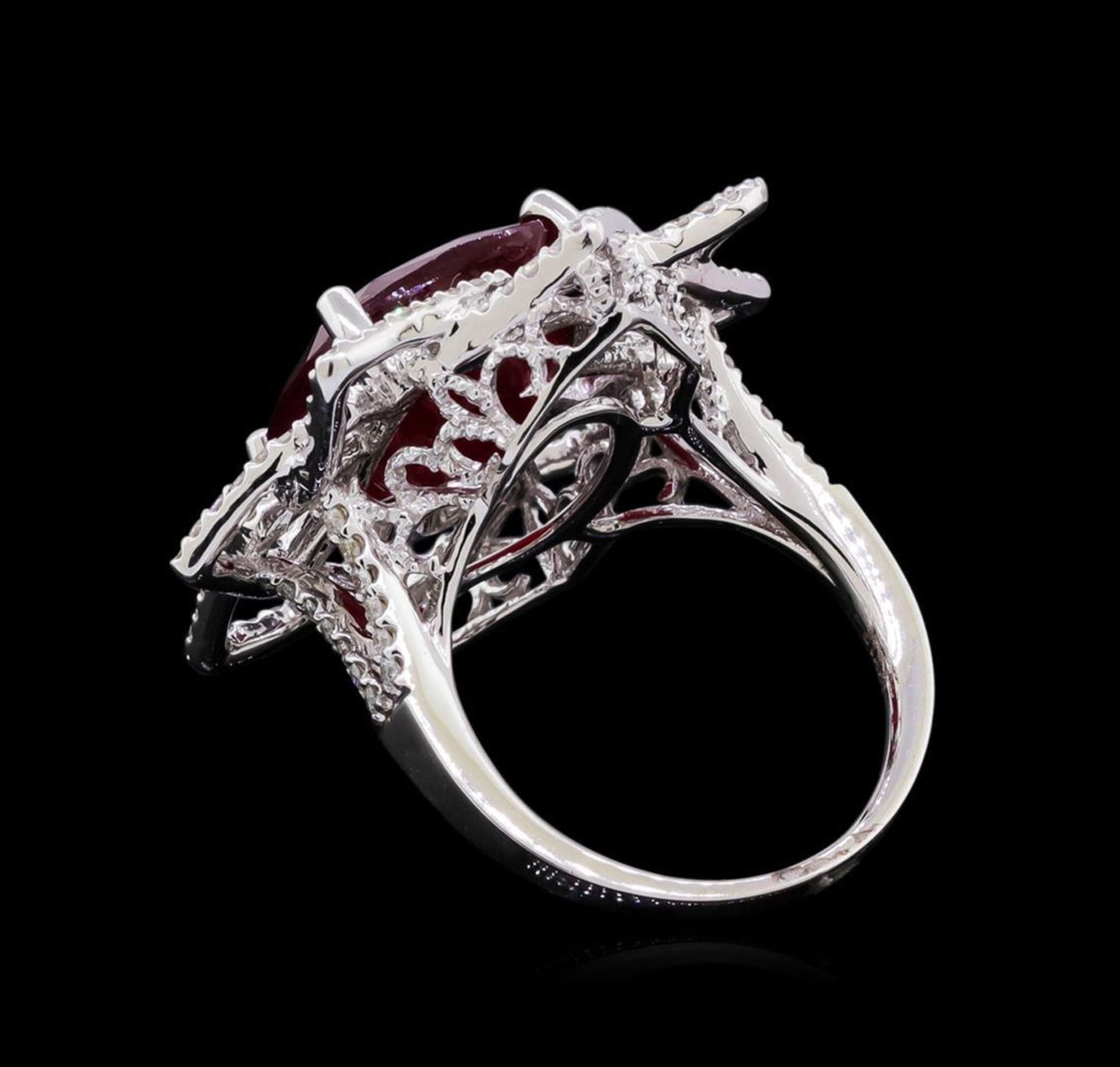 14KT White Gold 11.02 ctw Ruby and Diamond Ring - Image 3 of 5