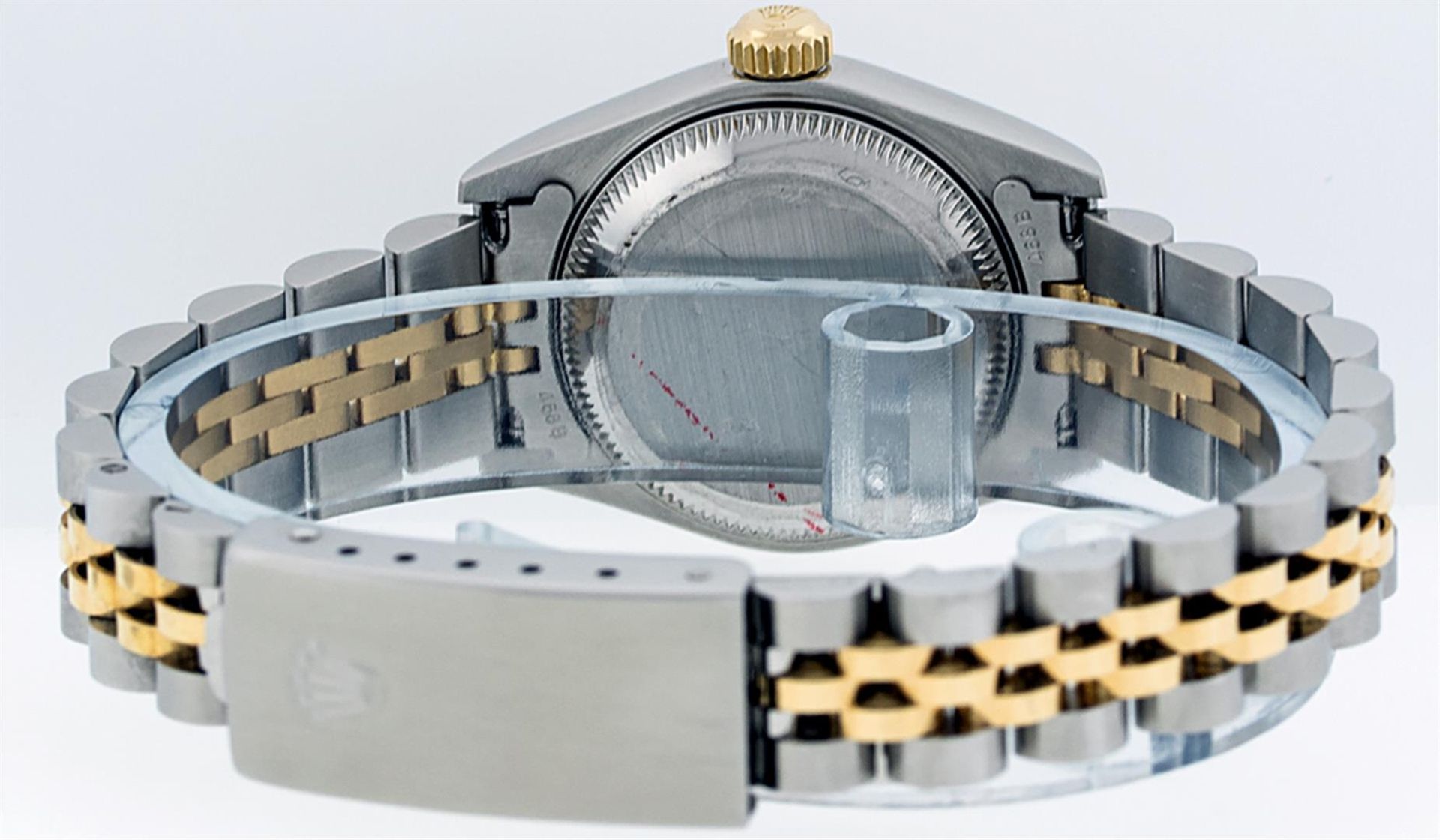 Rolex Ladies Quickset 2 Tone 18K Silver Diamond Datejust Wristwatch - Image 7 of 9