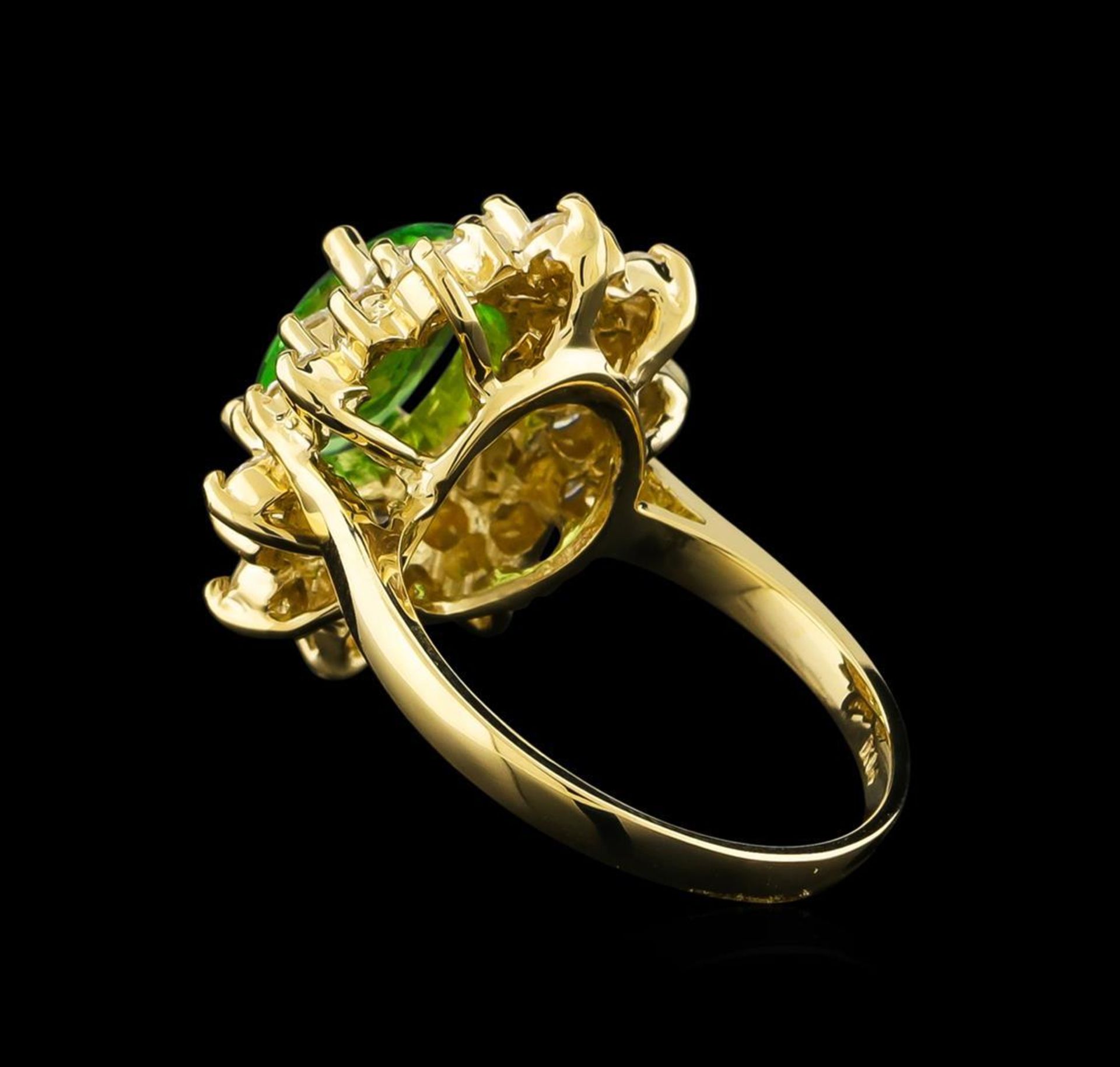 2.00 ctw Tsavorite and Diamond Ring - 14KT Yellow Gold - Image 3 of 5