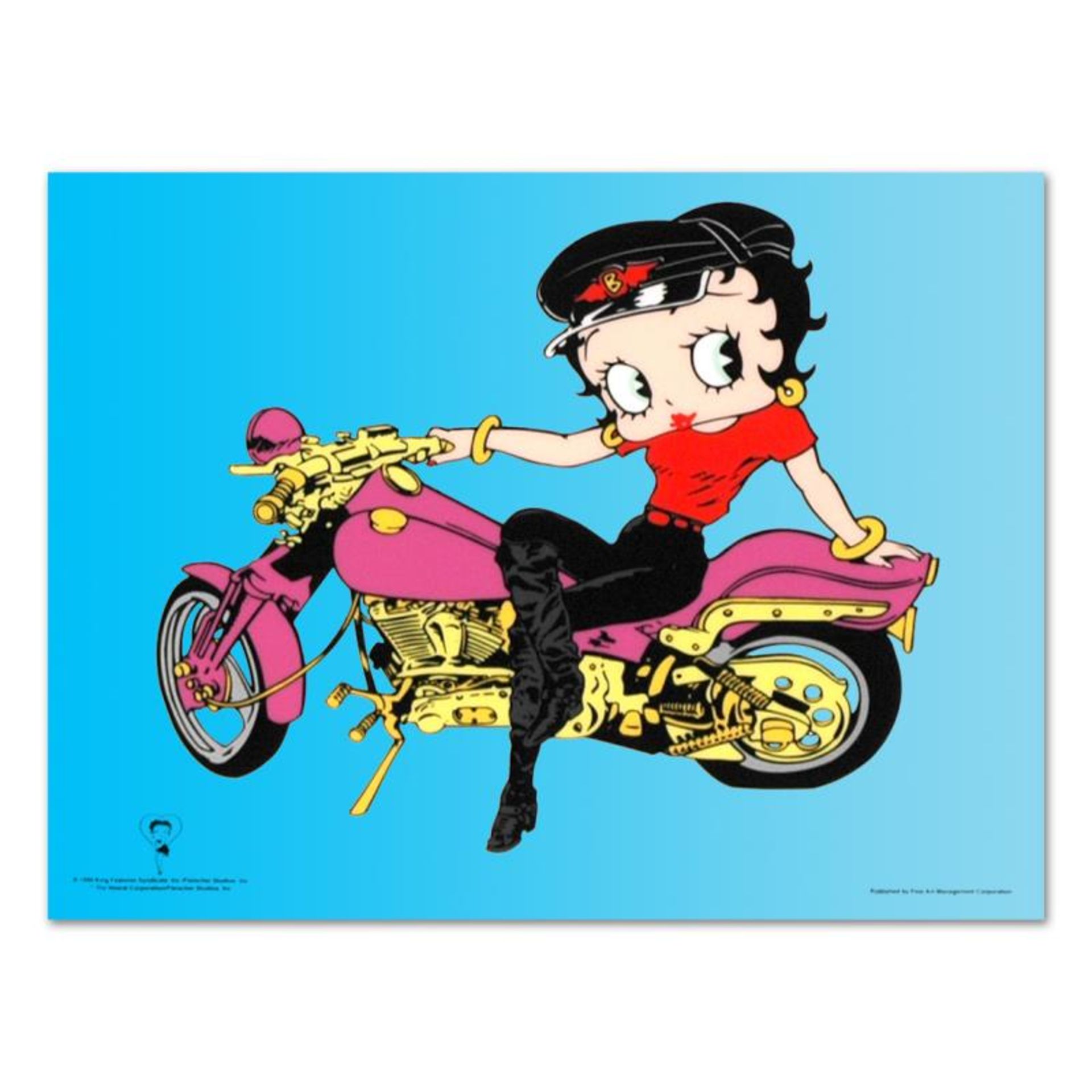 "Betty Boop on Motorcycle" is a Limited Edition Sericel by Fleischer Studios, In - Image 3 of 3