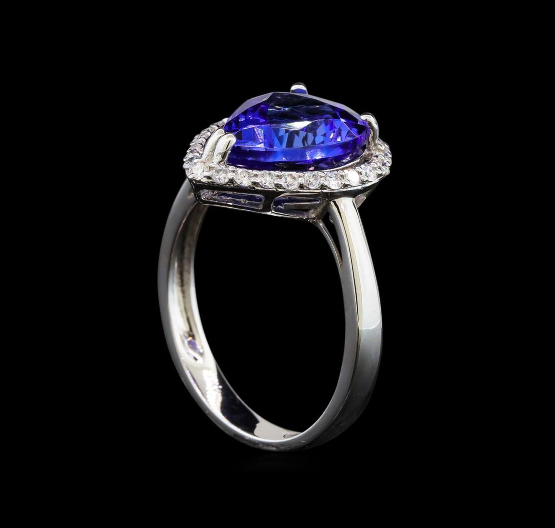 14KT White Gold 3.76 ctw Tanzanite and Diamond Ring - Image 4 of 5