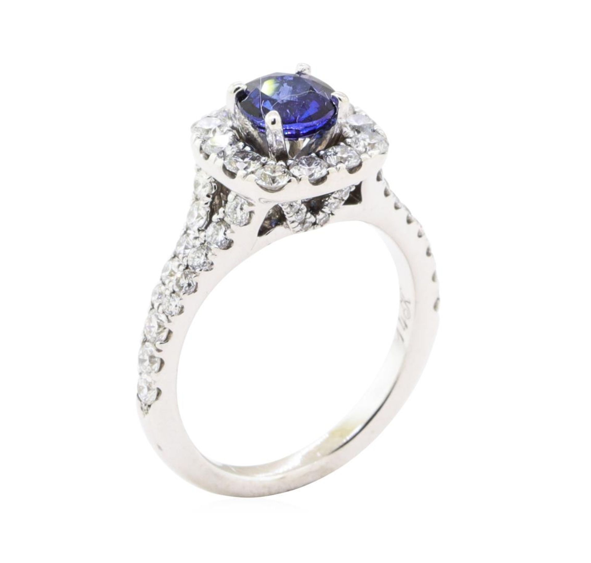 2.20 ctw Sapphire And Diamond Ring - 14KT White Gold - Image 4 of 6