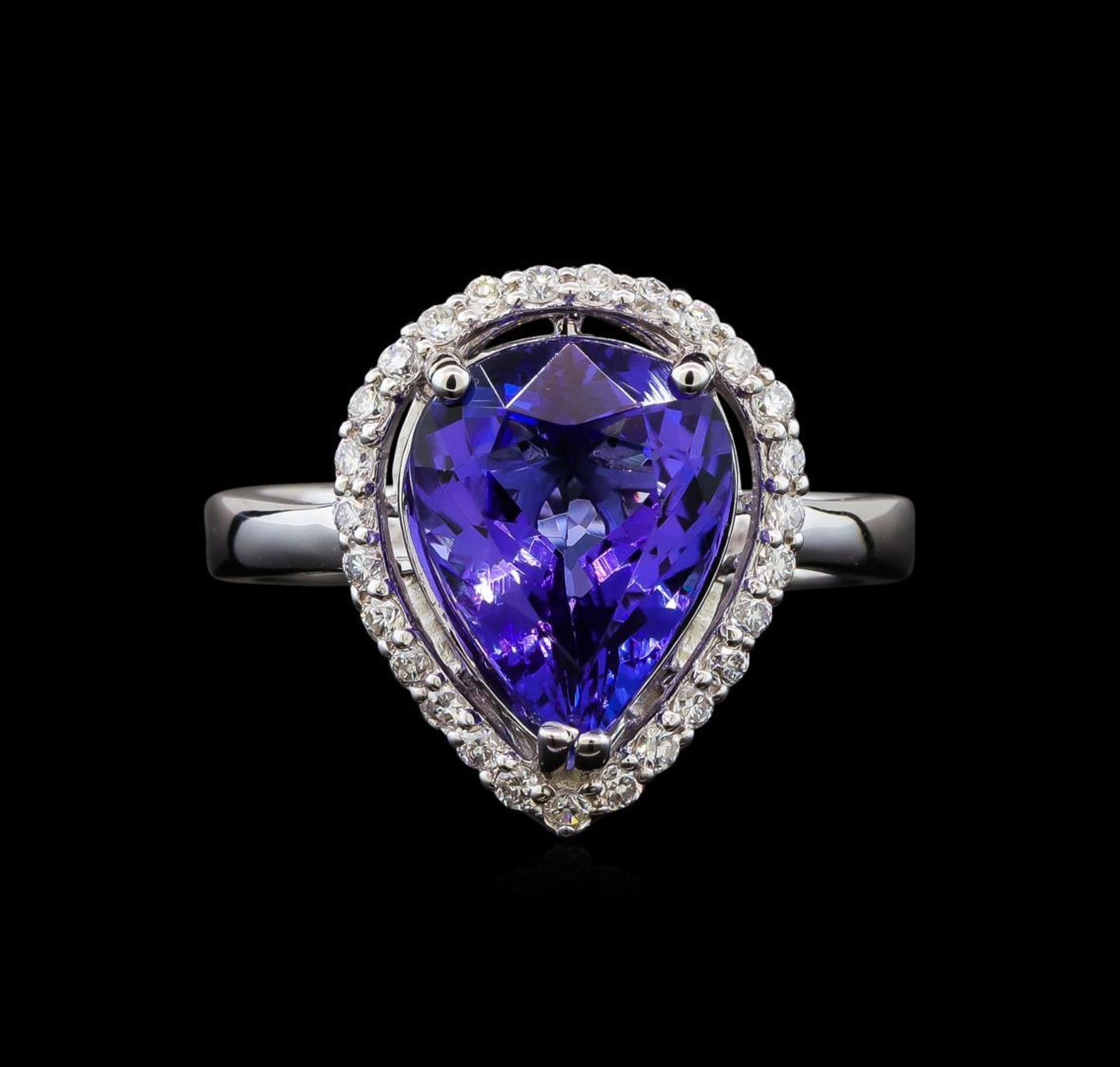 14KT White Gold 3.76 ctw Tanzanite and Diamond Ring - Image 2 of 5