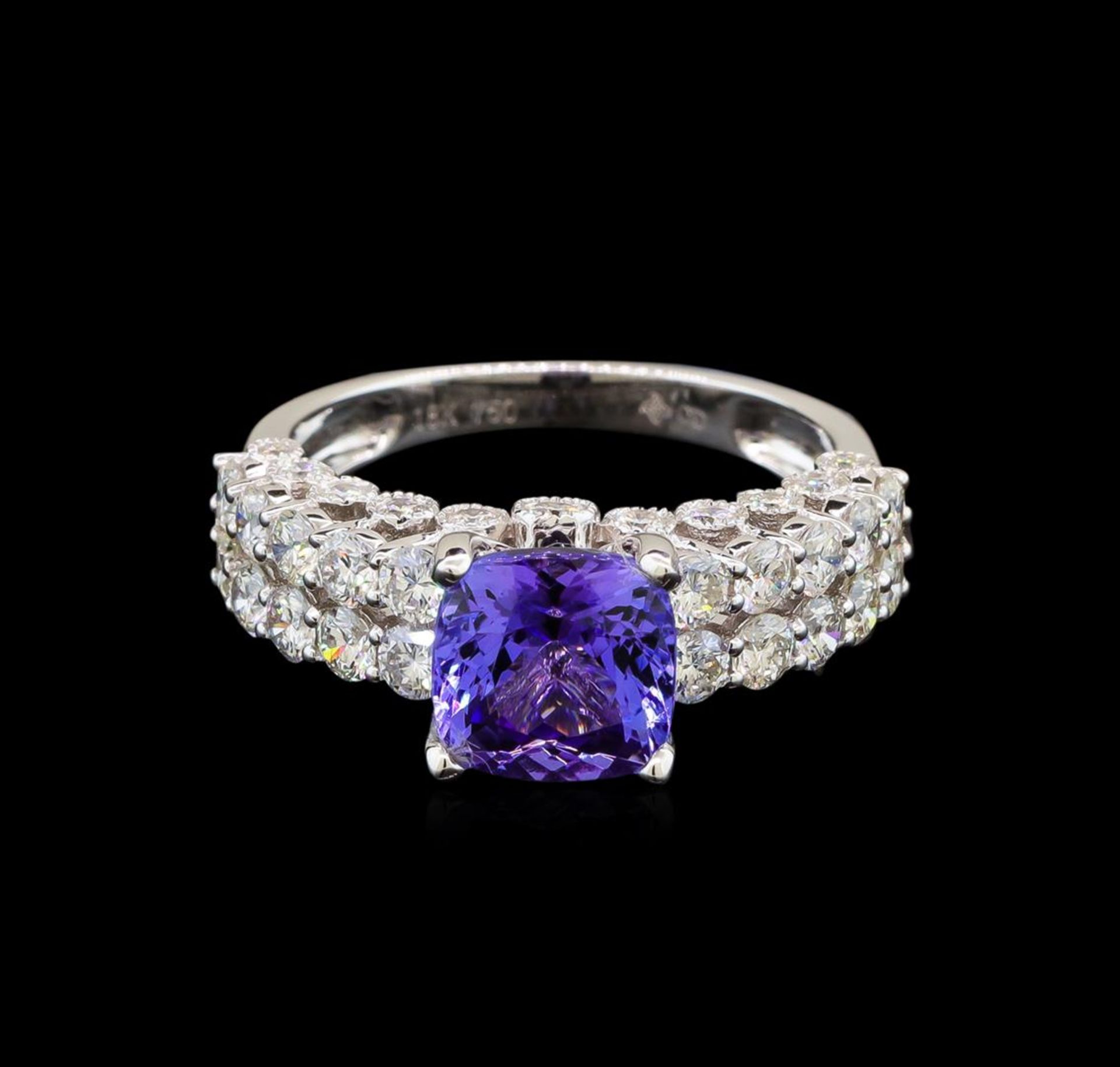 18KT White Gold 2.30 ctw Tanzanite and Diamond Ring - Image 2 of 5