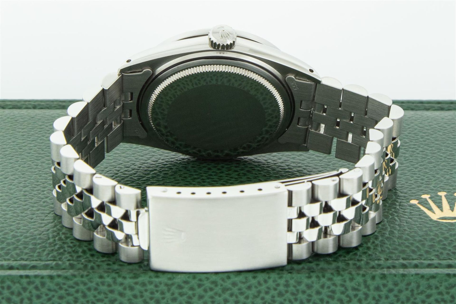 Rolex Mens Stainless Steel Black Diamond 36MM Datejust Wristwatch - Image 7 of 9