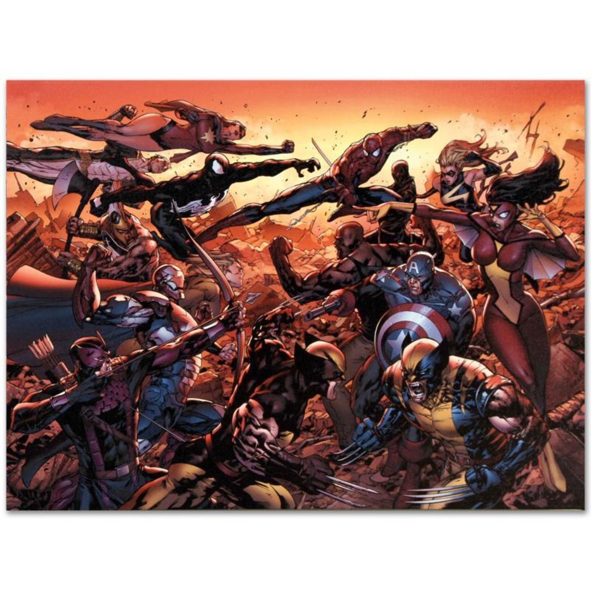 Marvel Comics "New Avengers #50" Numbered Limited Edition Giclee on Canvas by Bi