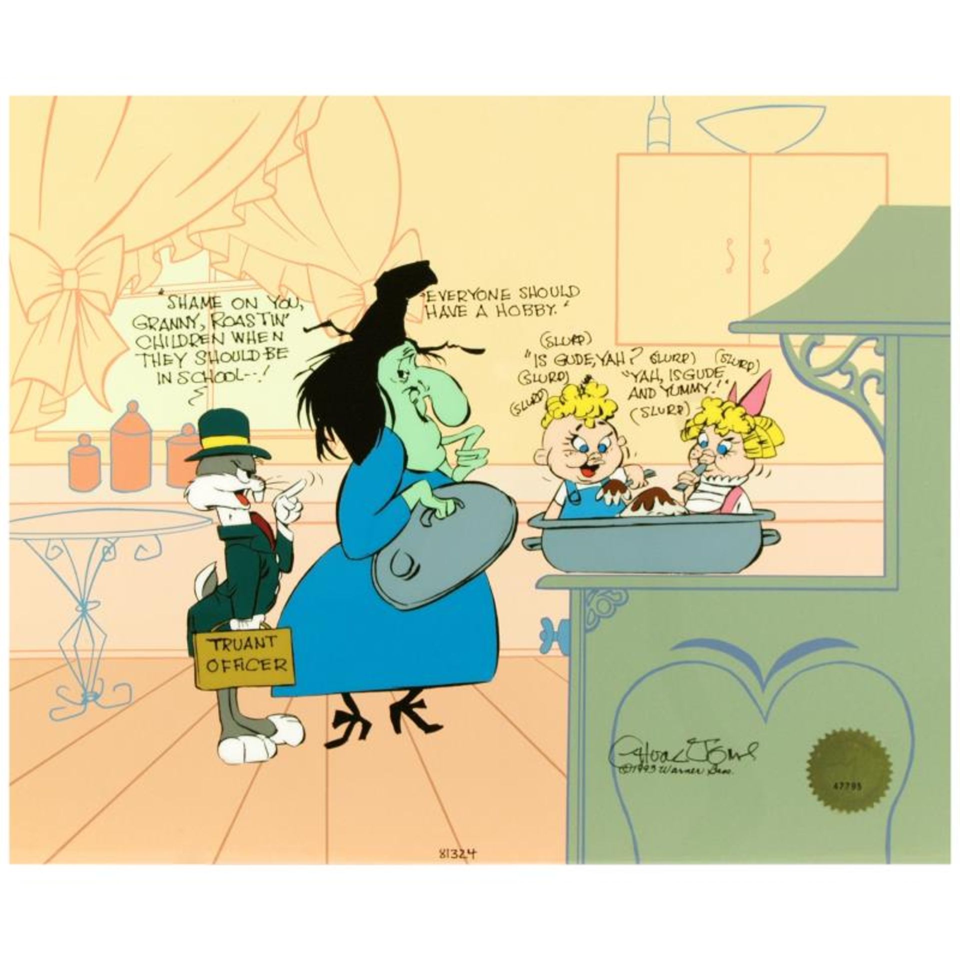 "Bugs and Witch Hazel: Truant Officer" Limited Edition Animation Cel Edition wit