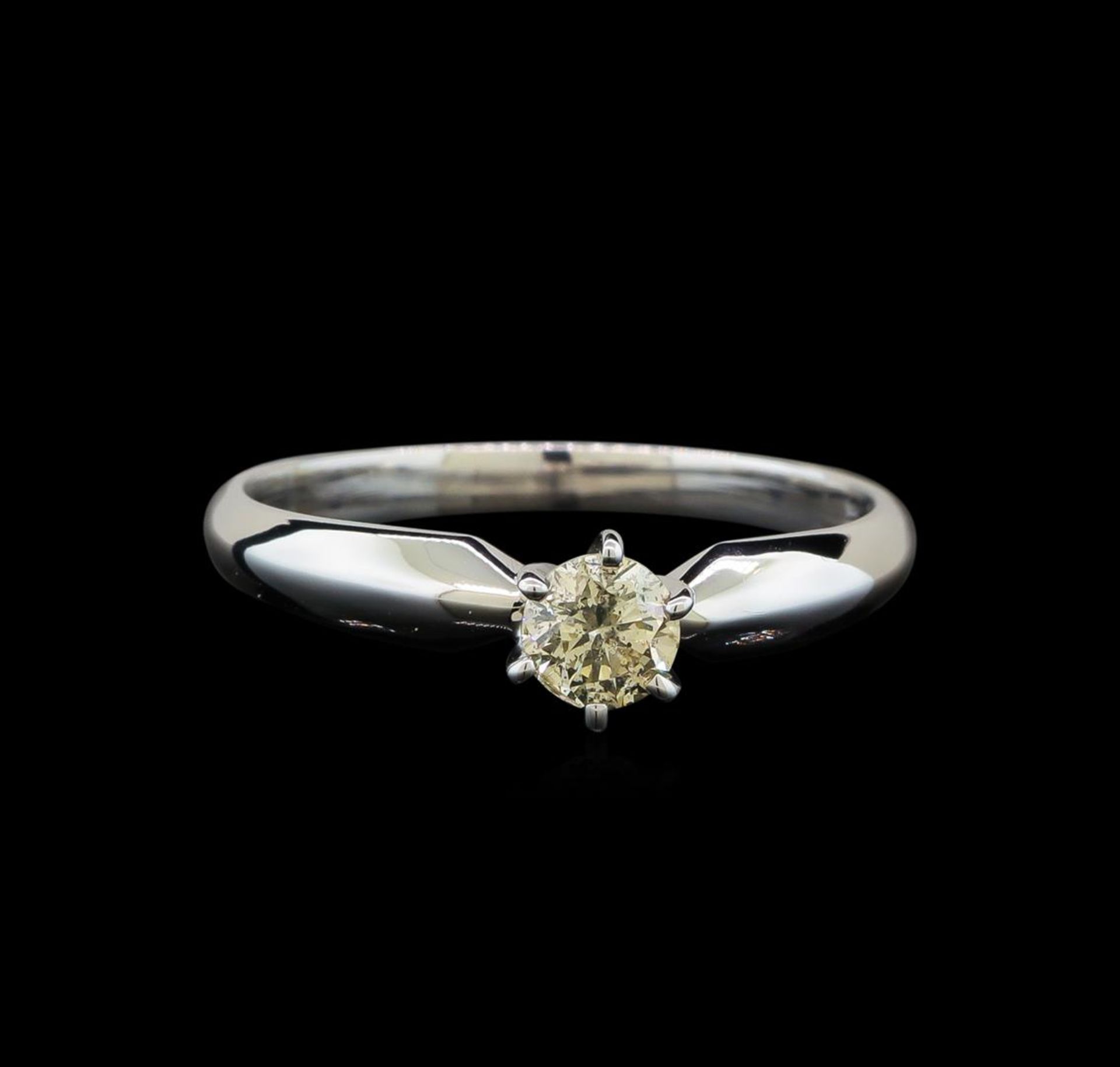 14KT White Gold 0.33 ctw Round Cut Diamond Solitaire Ring - Image 2 of 5