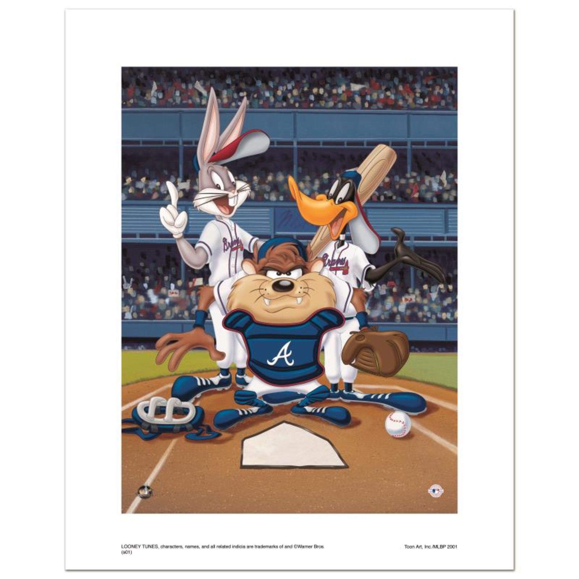 "At the Plate (Braves)" Numbered Limited Edition Giclee from Warner Bros. with C