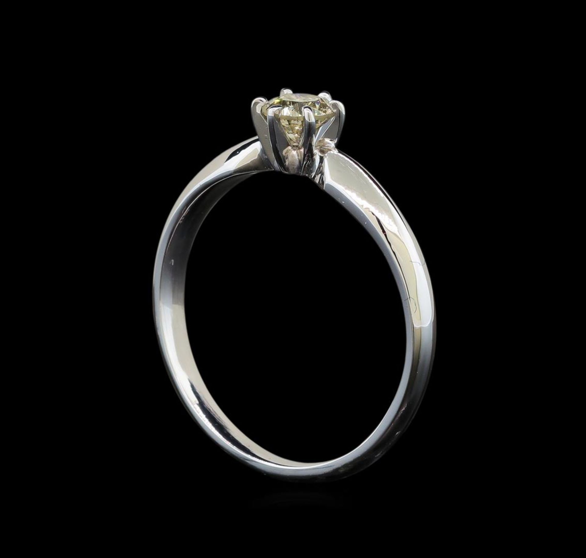 14KT White Gold 0.33 ctw Round Cut Diamond Solitaire Ring - Image 4 of 5