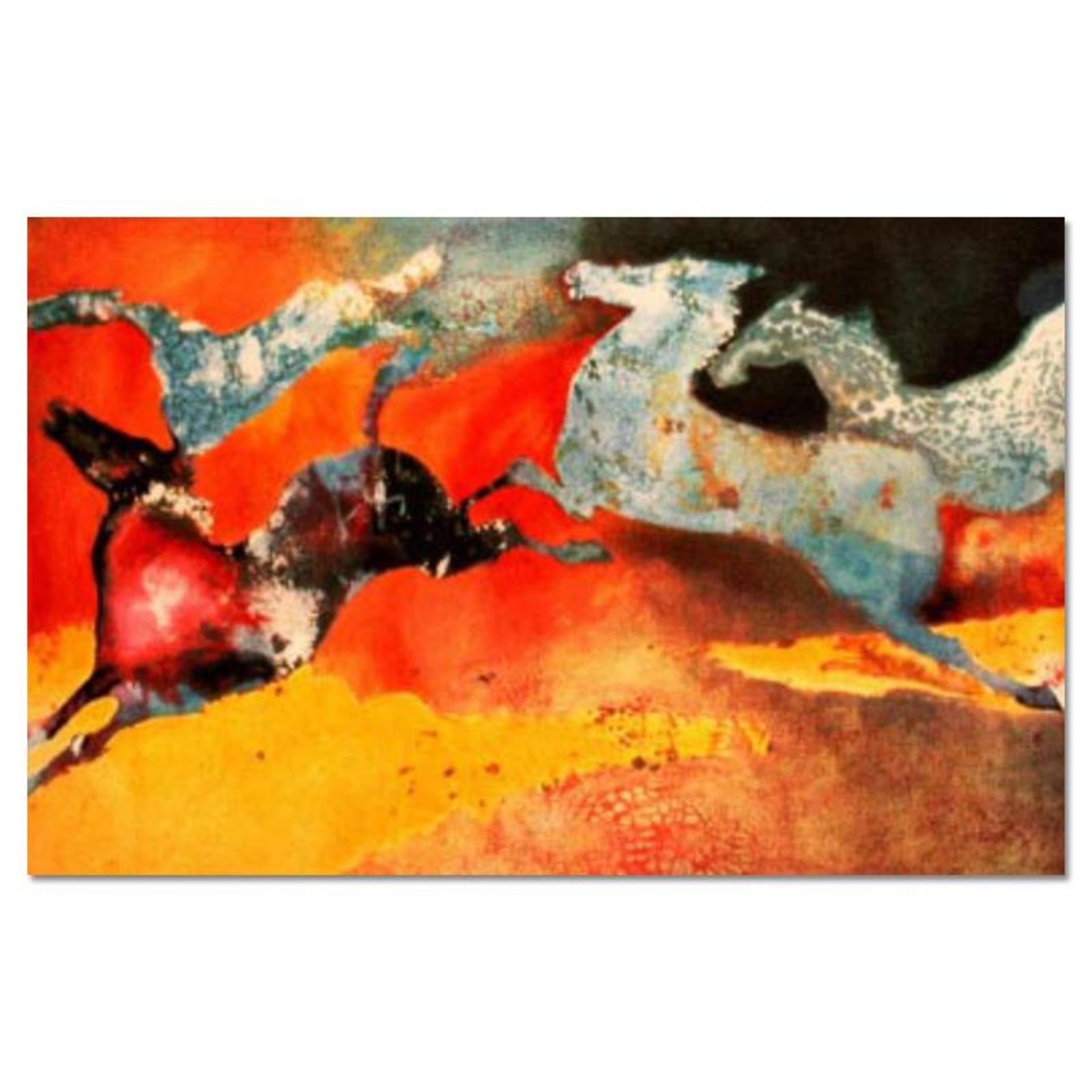Edwin Salomon, "Summer Dance" Hand Signed Limited Edition Serigraph with Letter