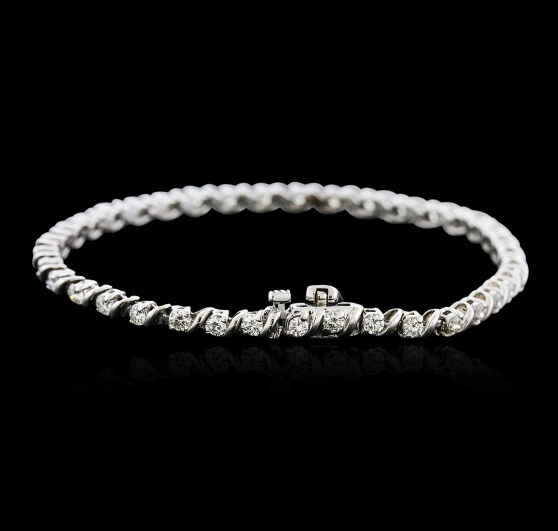 14KT White Gold 2.23 ctw Diamond Tennis Bracelet - Image 2 of 4