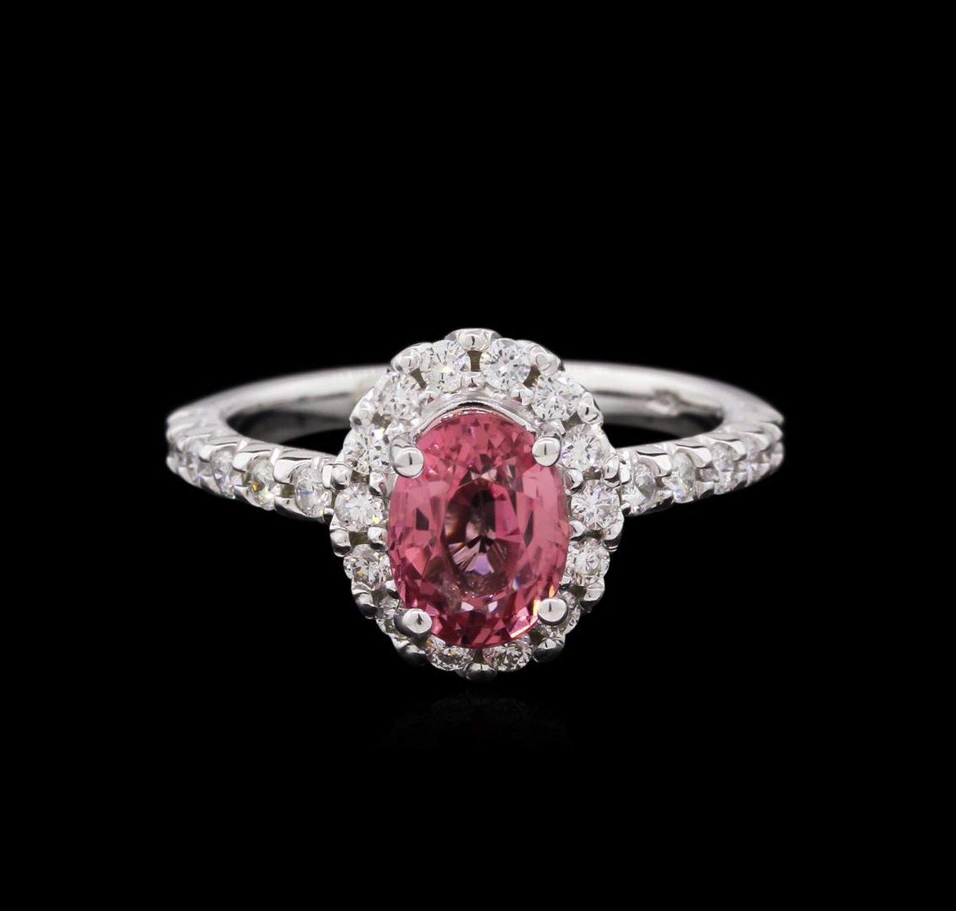 1.70ct Pink Tourmaline and Diamond Ring - 14KT White Gold - Image 2 of 2