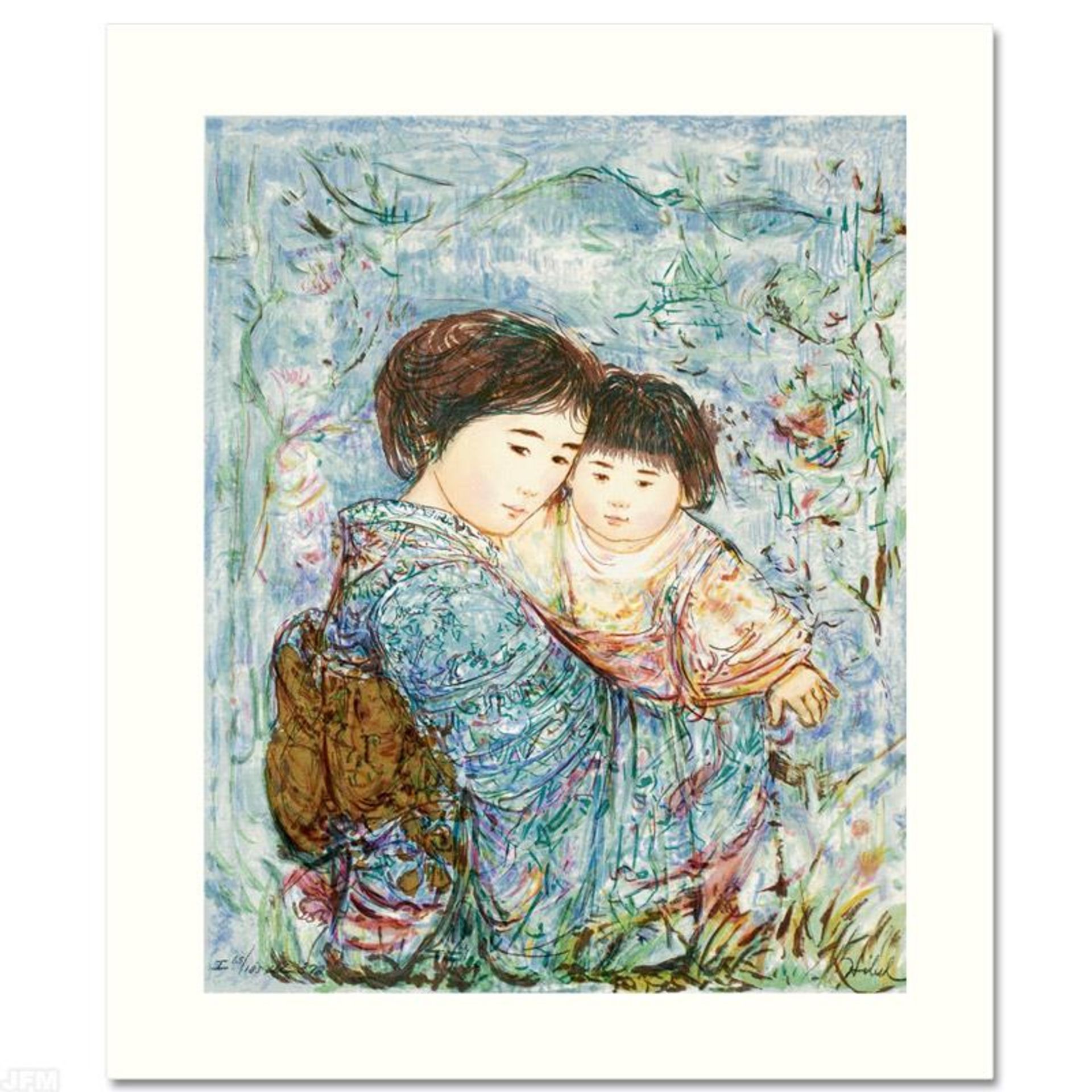 "Kyoko and Sanayuki" Limited Edition Serigraph by Edna Hibel (1917-2014), Number