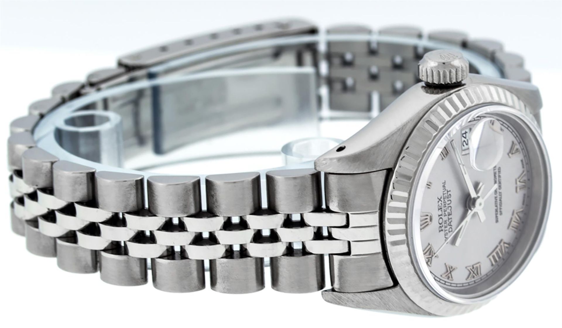 Rolex Ladies Stainless Steel Silver Roman 26MM Oyster Perpetual Datejust Wristwa - Image 4 of 9