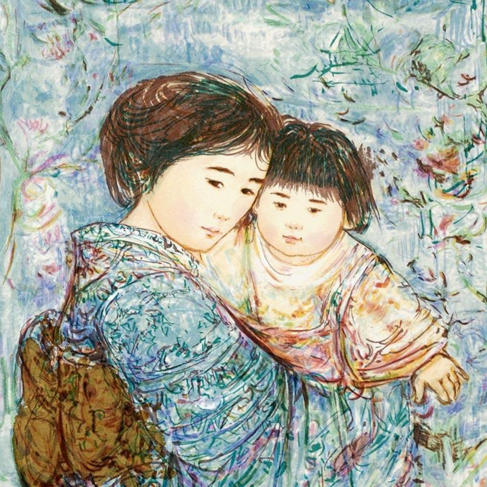 "Kyoko and Sanayuki" Limited Edition Serigraph by Edna Hibel (1917-2014), Number - Image 2 of 2