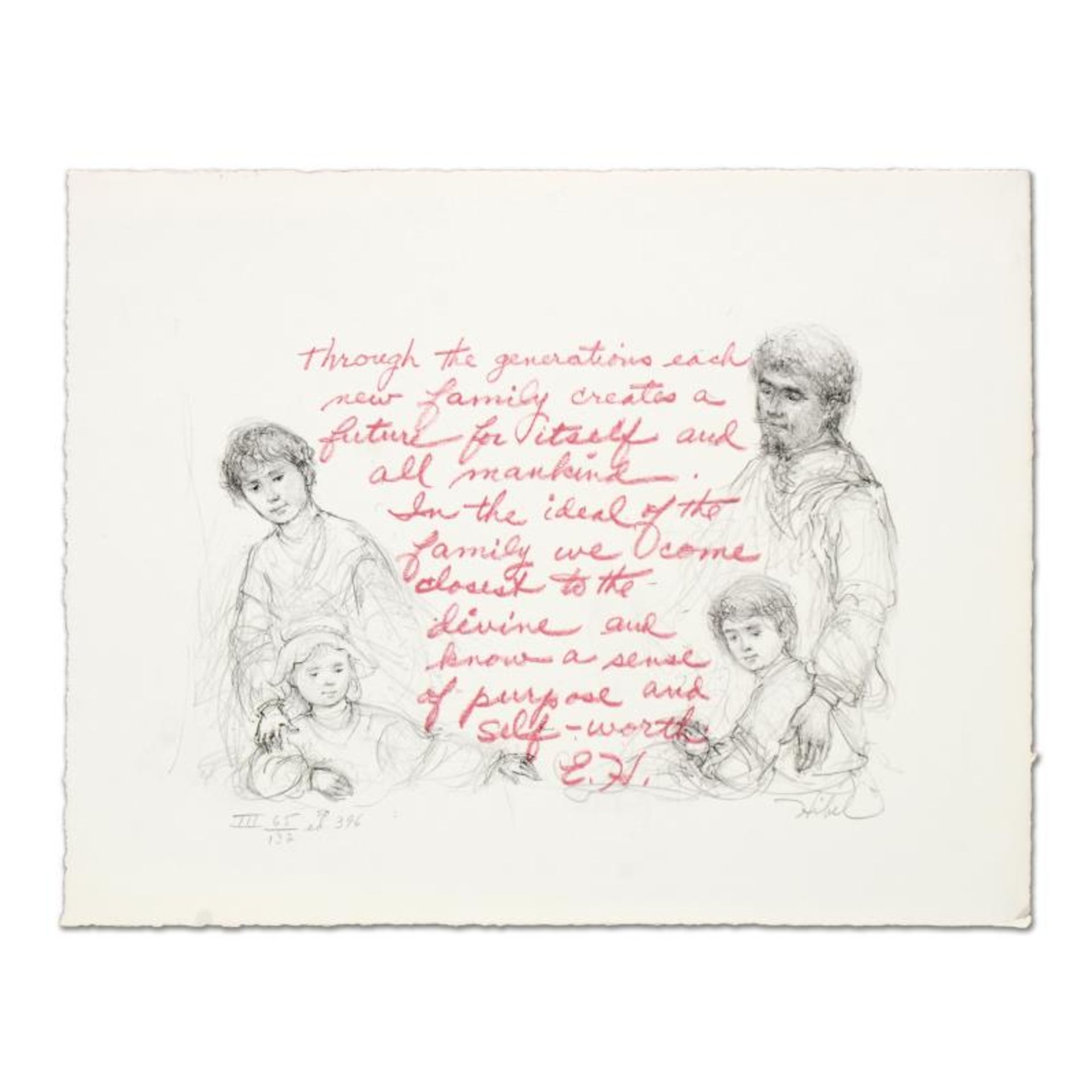 Edna Hibel (1917-2014), "The Family Suite Edition III" 4-Piece Limited Edition L - Image 2 of 3