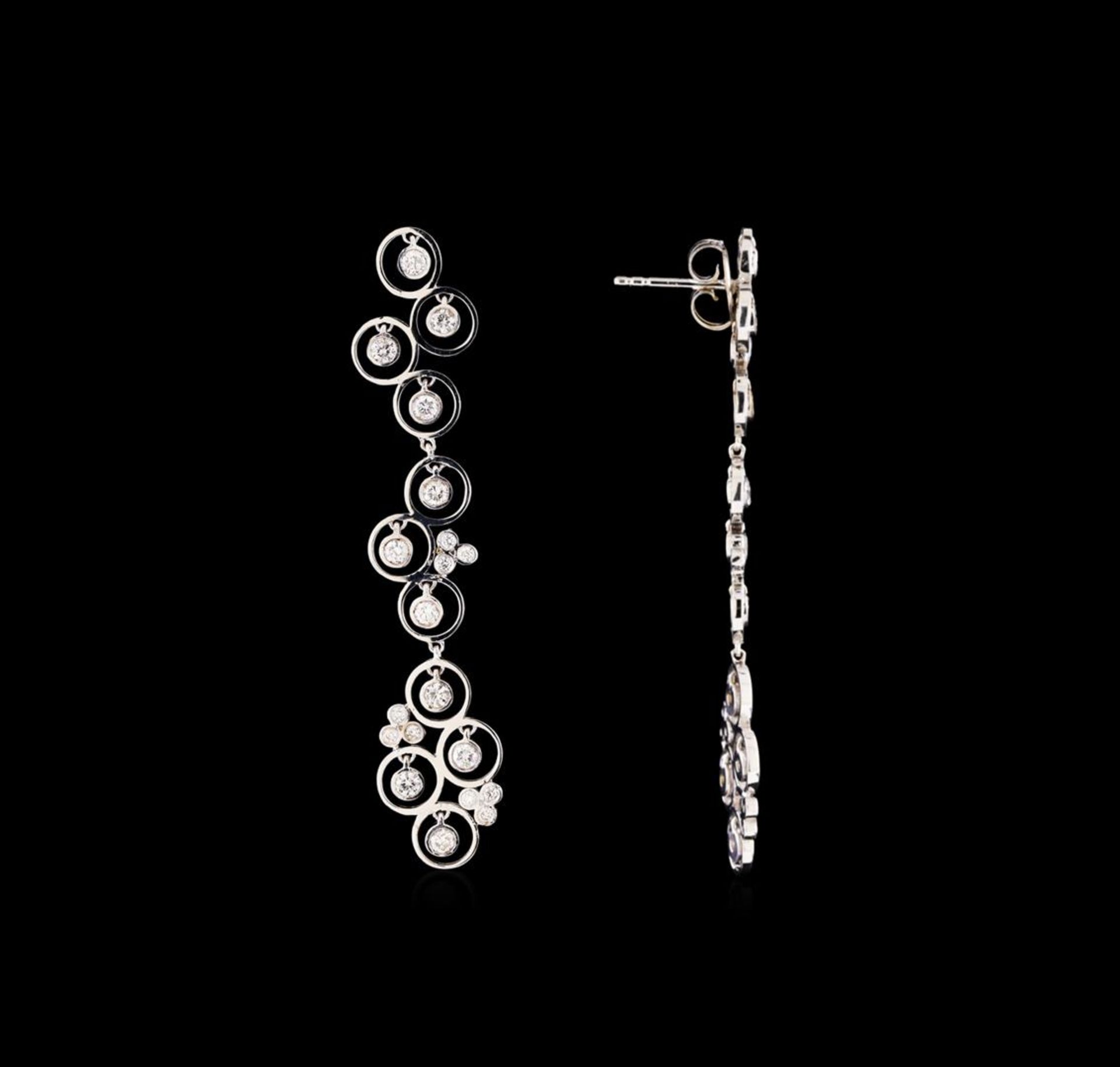 14KT White Gold 0.66 ctw Diamond Earrings - Image 2 of 3