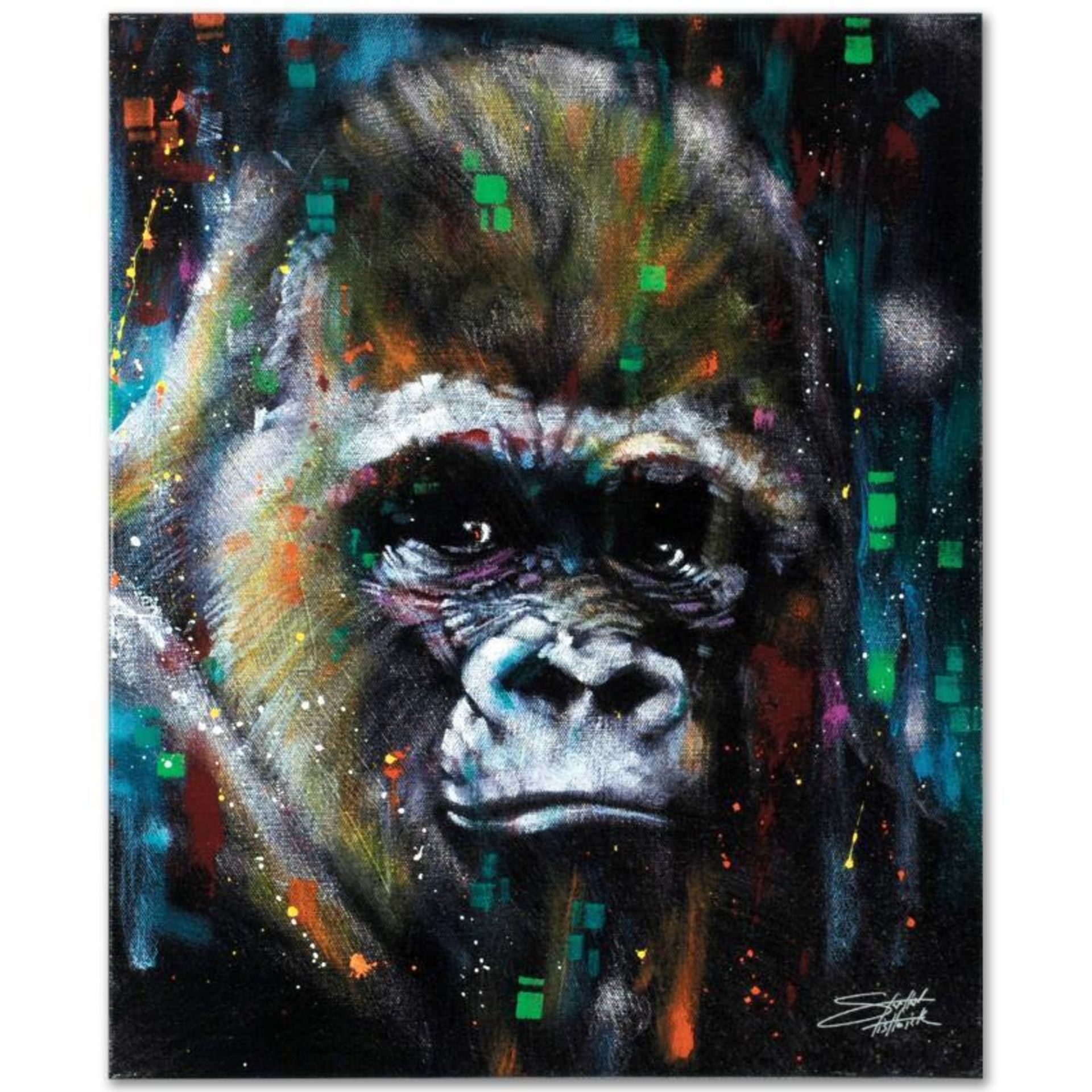 "Albert" Limited Edition Giclee on Canvas by Stephen Fishwick, Numbered and Sign