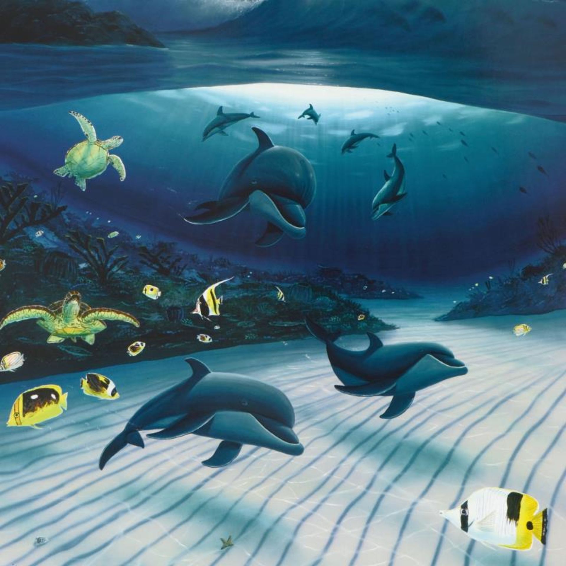 Wyland, "Mystical Waters" Limited Edition Lithograph, Numbered and Hand Signed w - Image 2 of 2