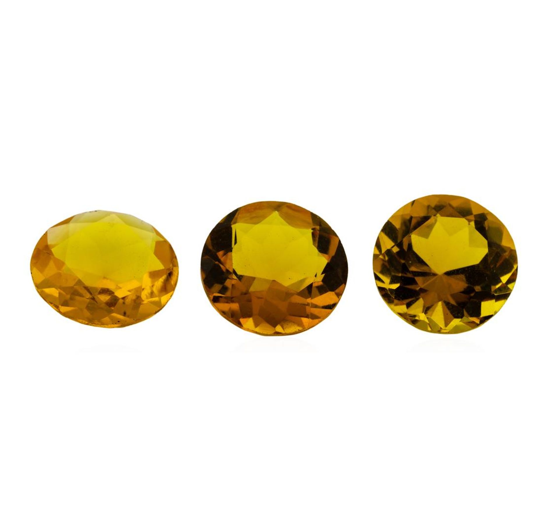 14.61ctw.Natural Round Cut Citrine Quartz Parcel of Three