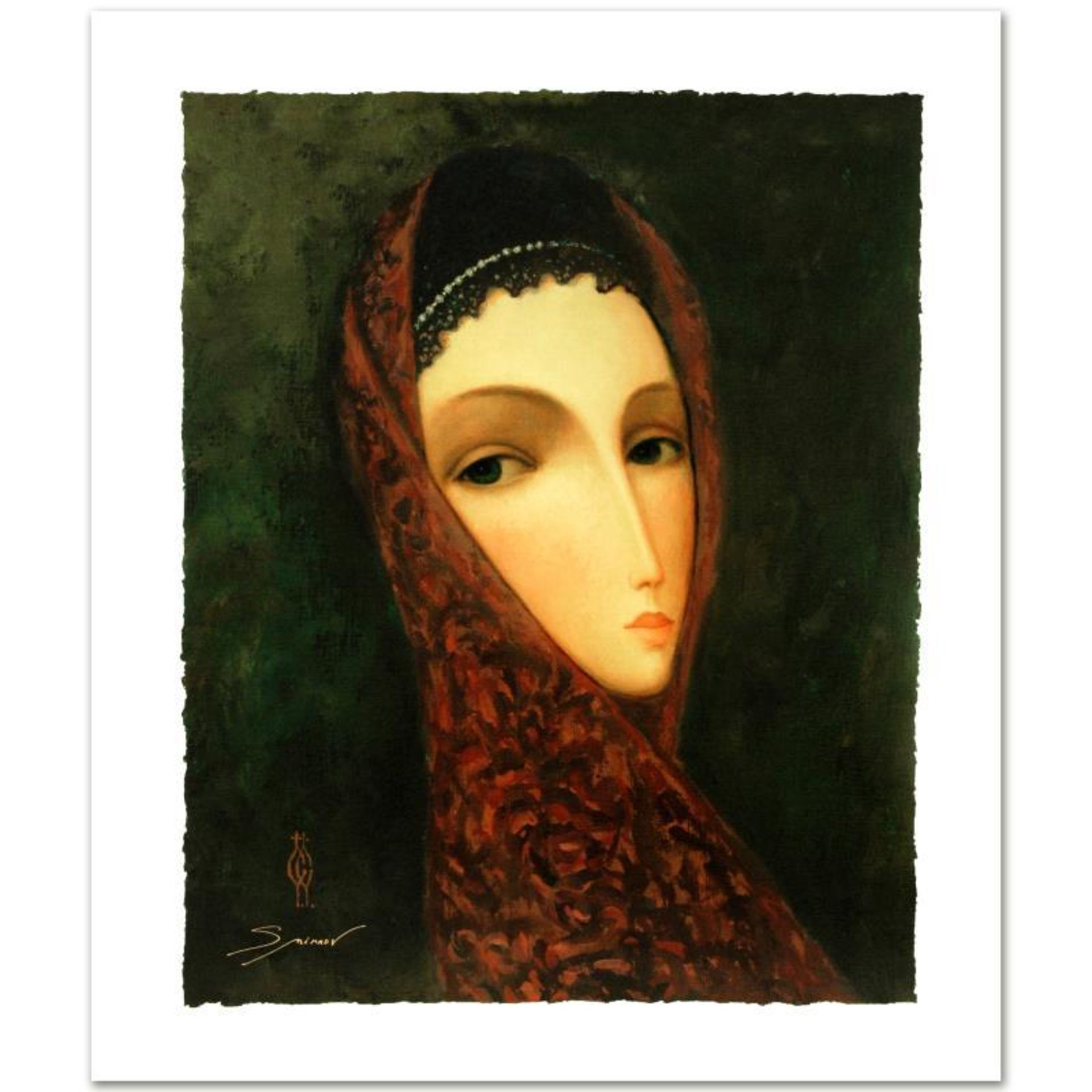 Sergey Smirnov (1953-2006), "Contessa" Limited Edition Mixed Media on Canvas, Nu