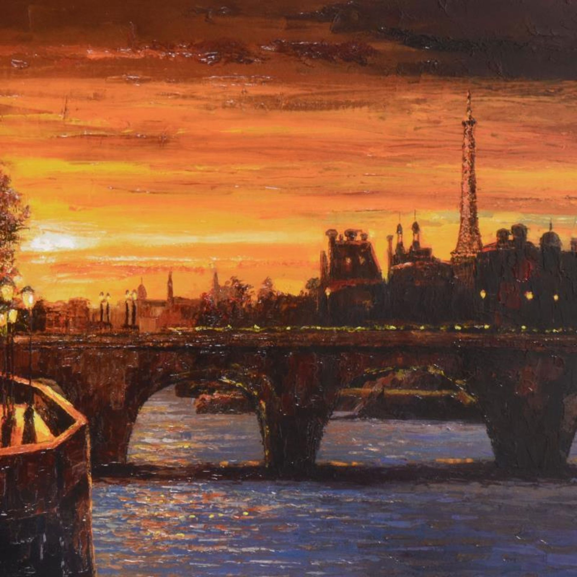 Howard Behrens (1933-2014), "Twilight On The Seine II" Limited Edition on Canvas - Image 2 of 2