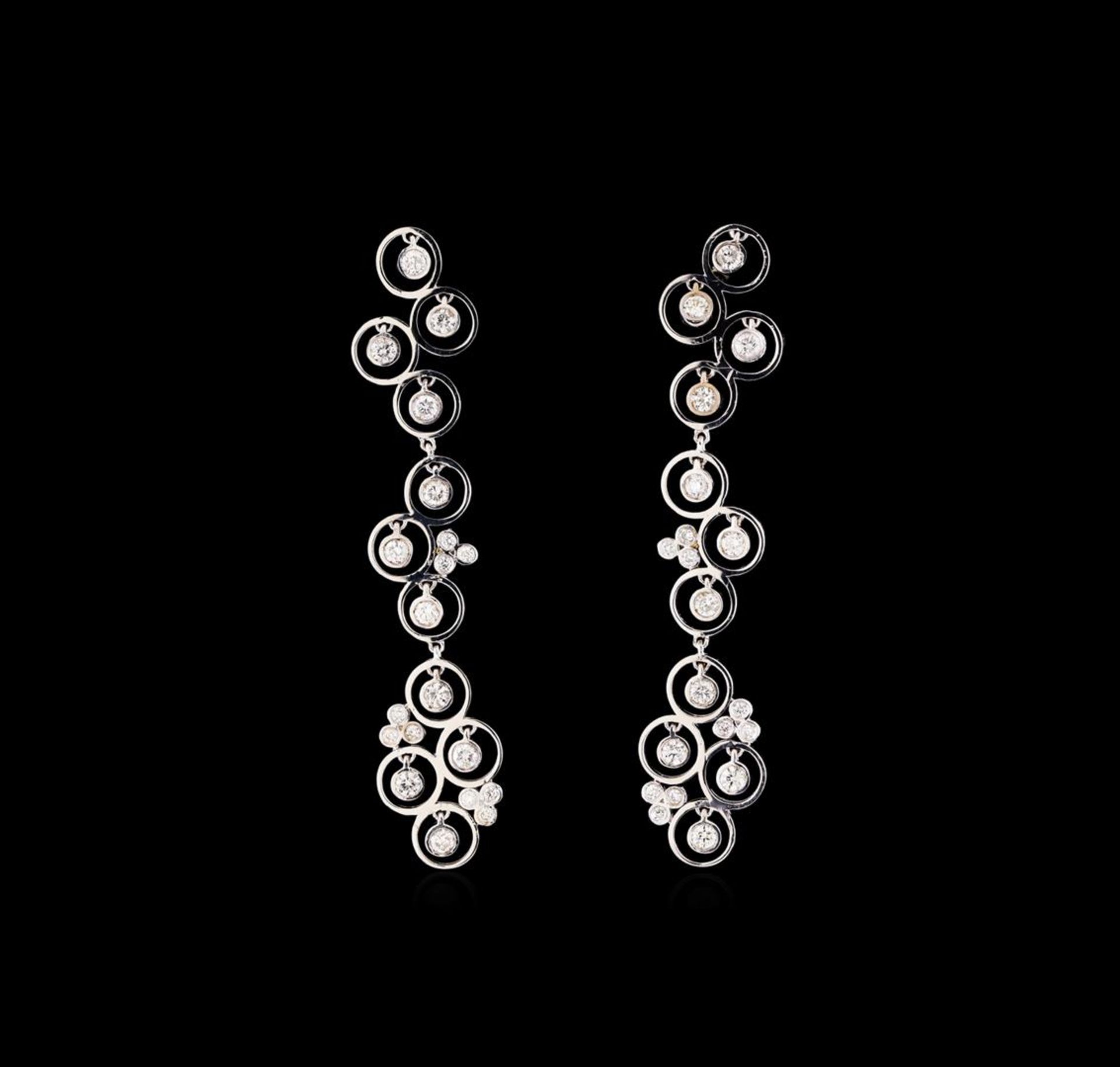 14KT White Gold 0.66 ctw Diamond Earrings