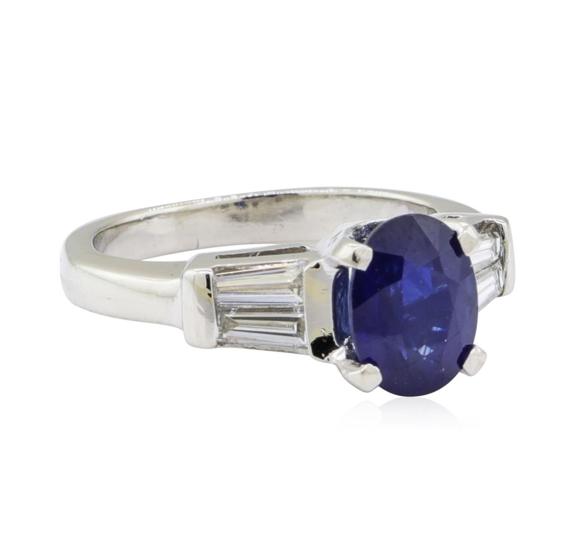 2.16 ctw Sapphire and Diamond Ring - Platinum