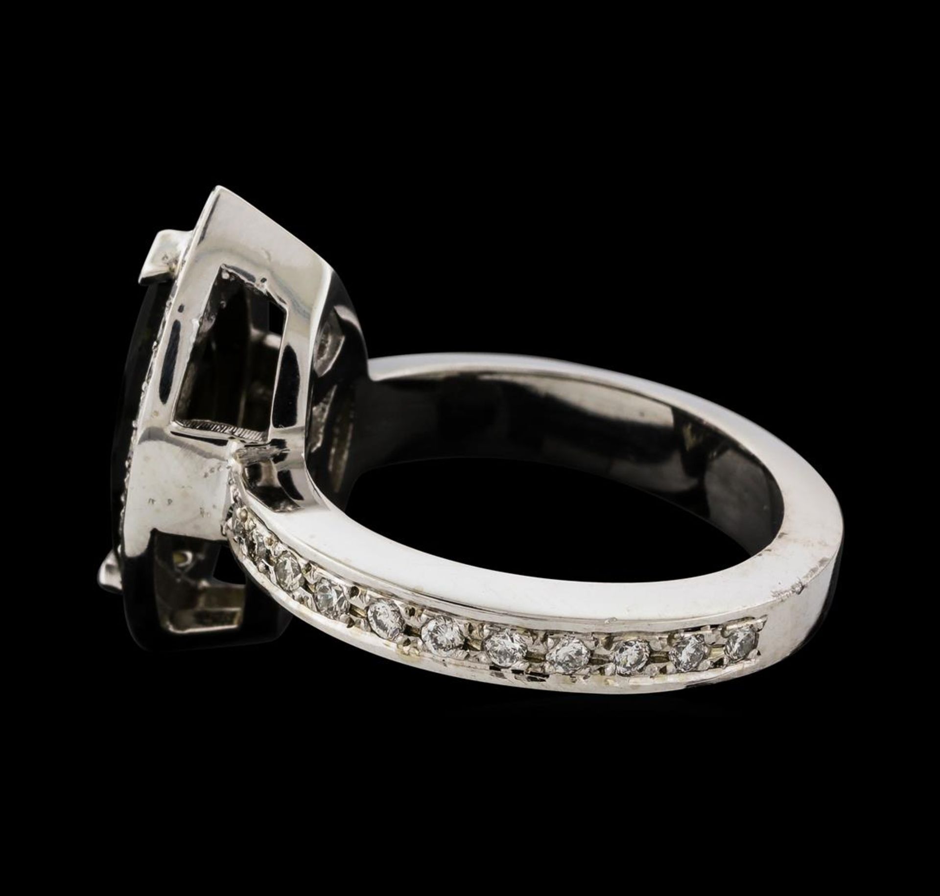 1.61 ctw Tourmaline and Diamond Ring - 14KT White Gold - Image 3 of 4