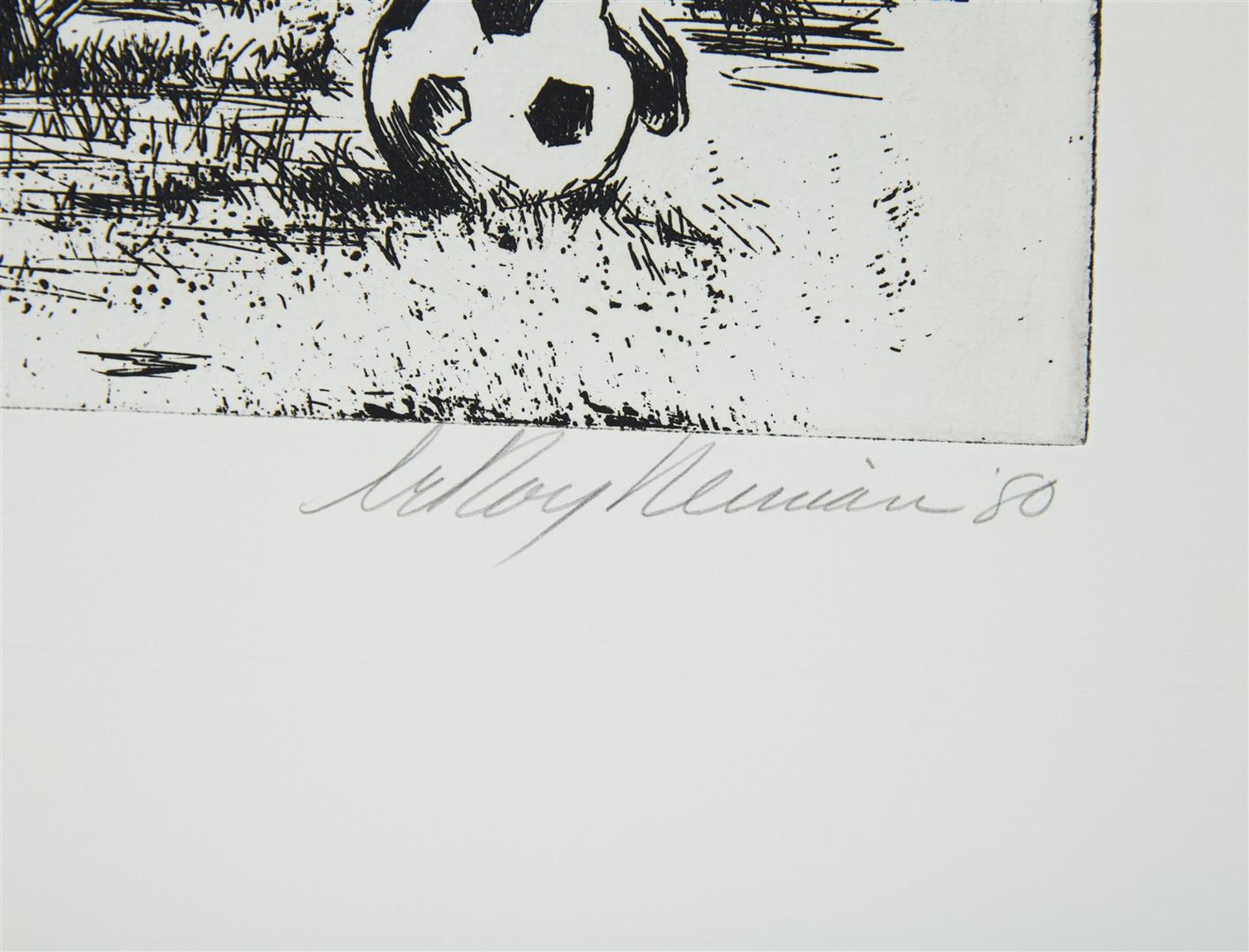 Soccer (Black & White) by LeRoy Neiman 75/250 - Image 2 of 3