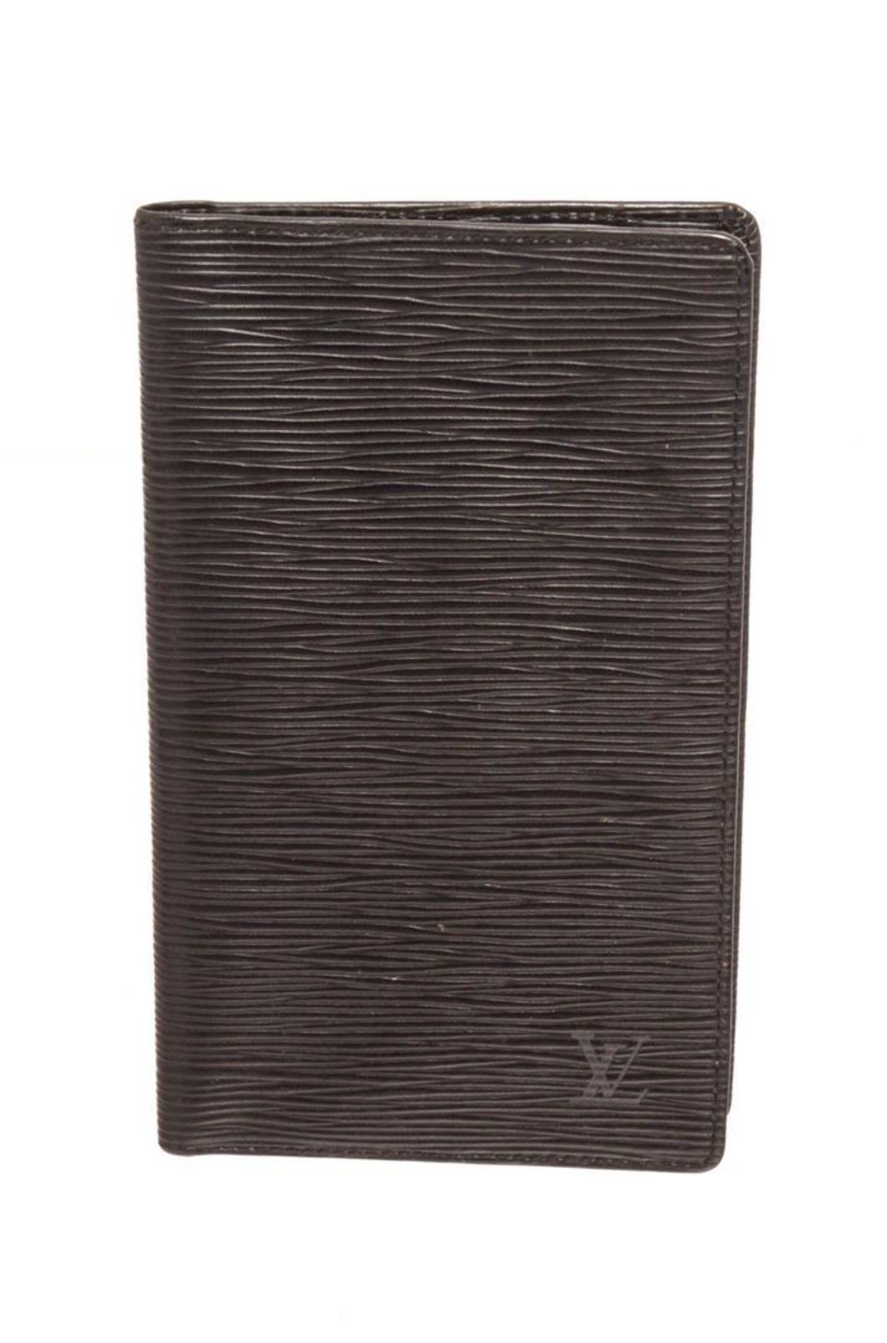 Louis Vuitton Black Epi Leather Passport Cover Wallet