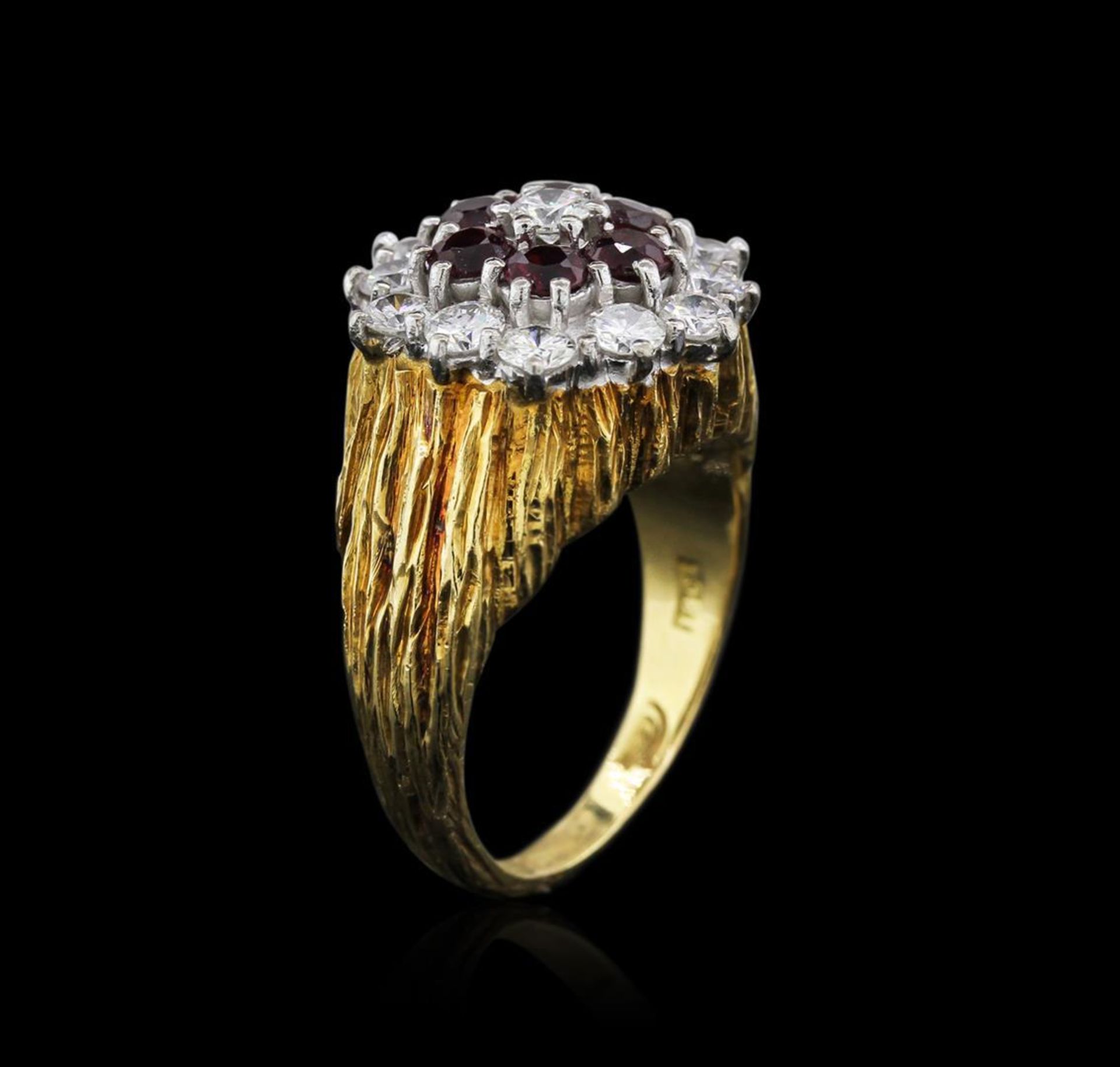 18KT Yellow Gold 1.26 ctw Ruby and Diamond Ring - Image 3 of 4