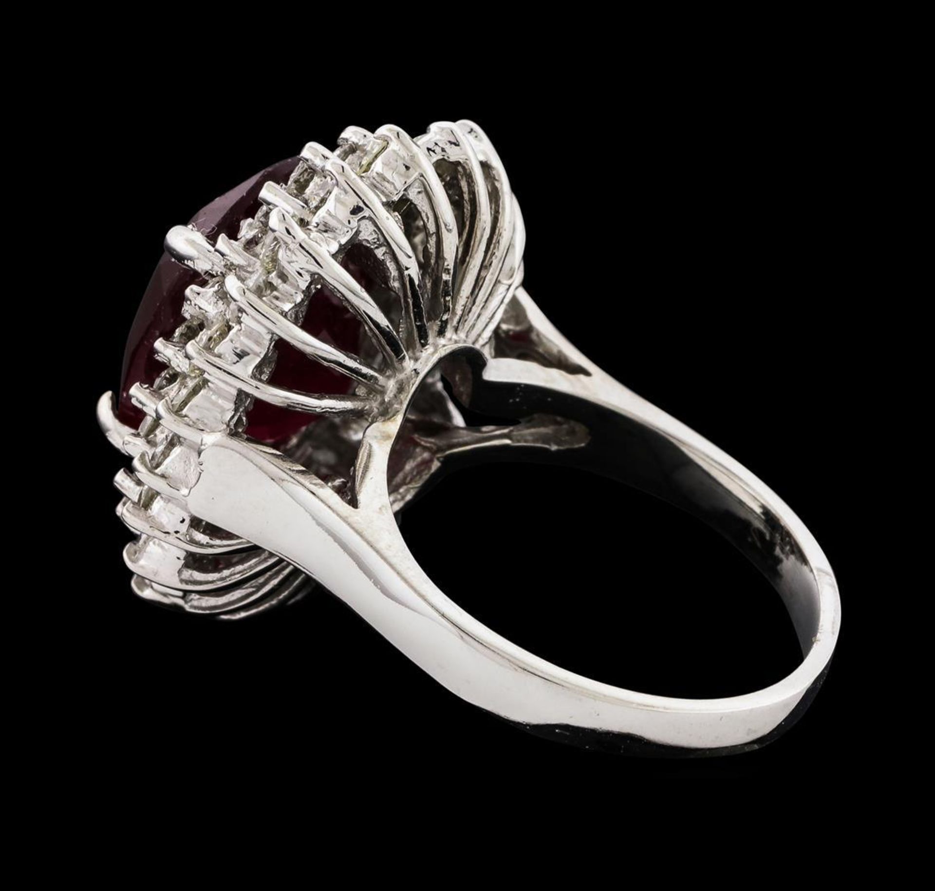 9.62 ctw Ruby and Diamond Ring - 14KT White Gold - Image 3 of 5