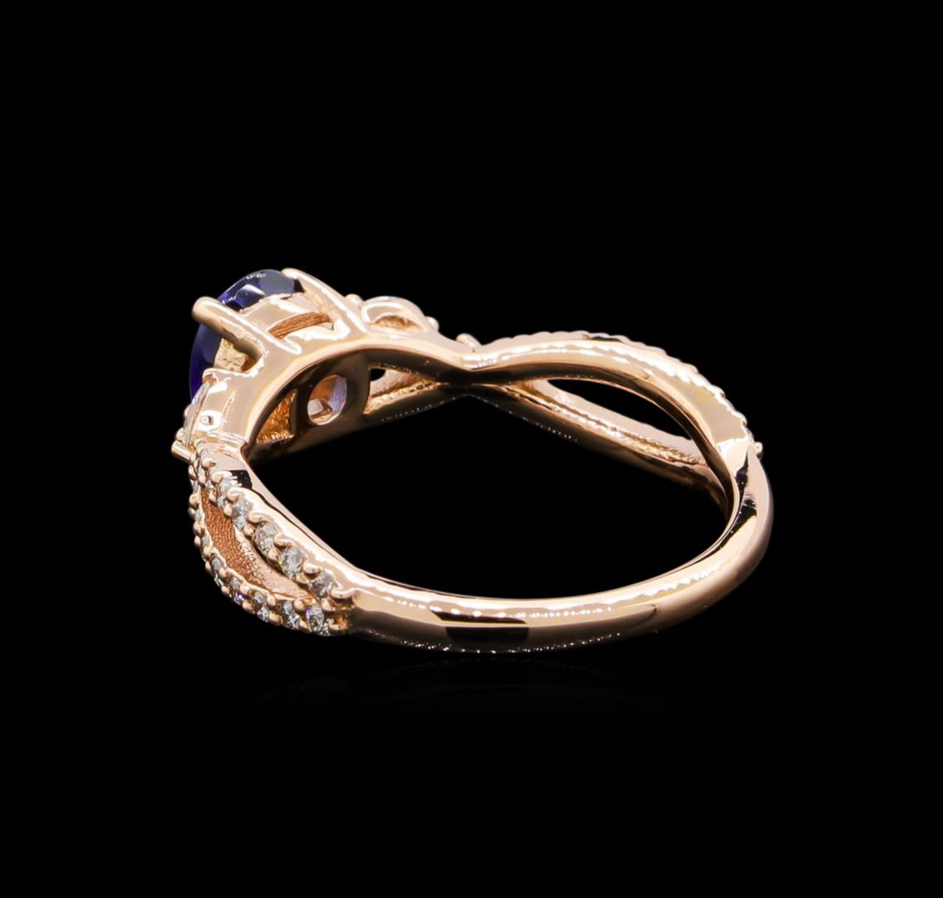 0.71 ctw Sapphire and Diamond Ring - 14KT Rose Gold - Image 3 of 4