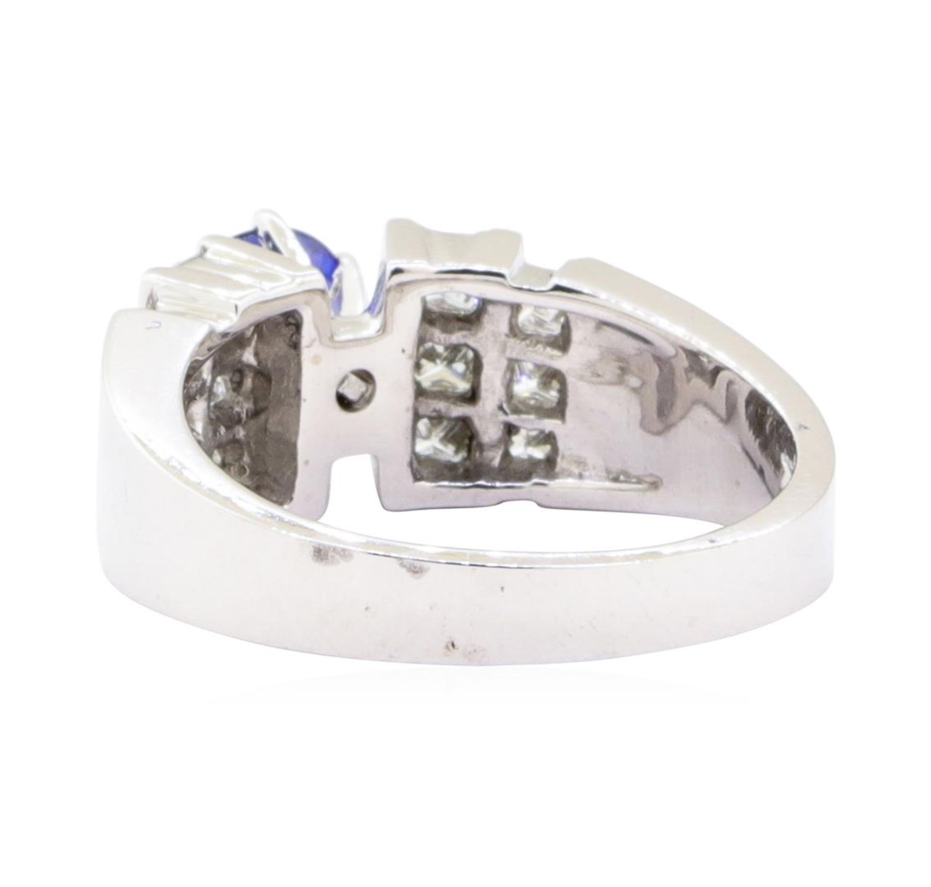 1.12 ctw Sapphire And Diamond Ring - 14KT White Gold - Image 3 of 5