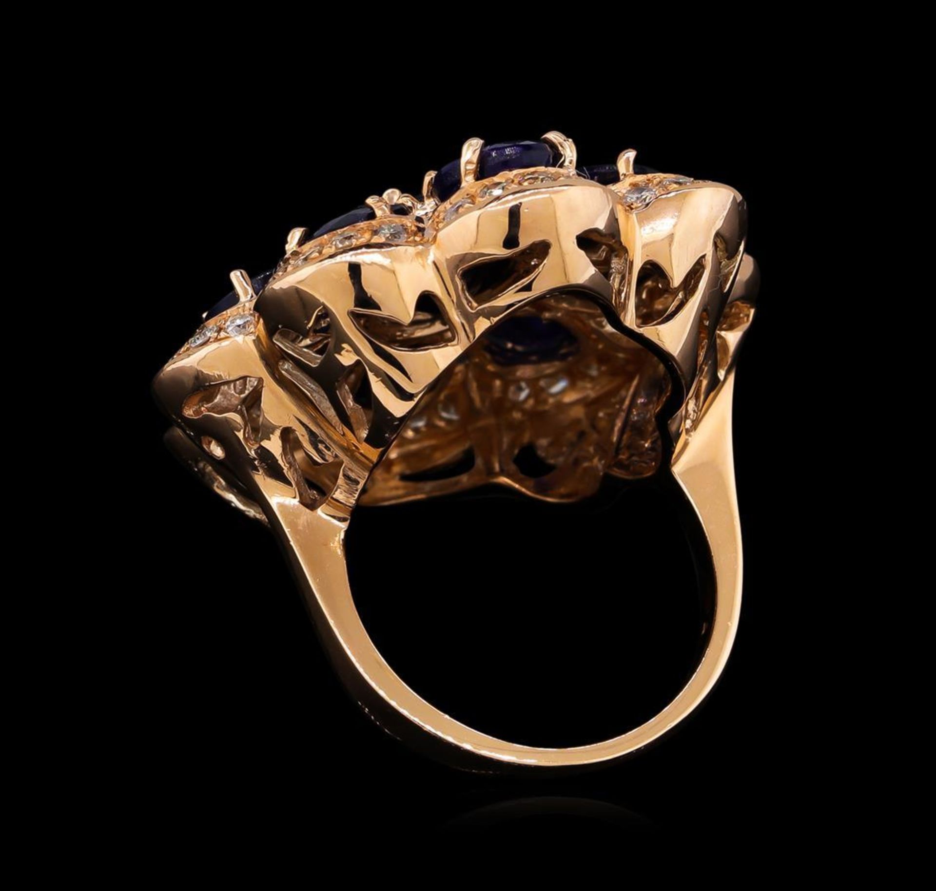 14KT Rose Gold 10.37 ctw Sapphire Ring - Image 3 of 5